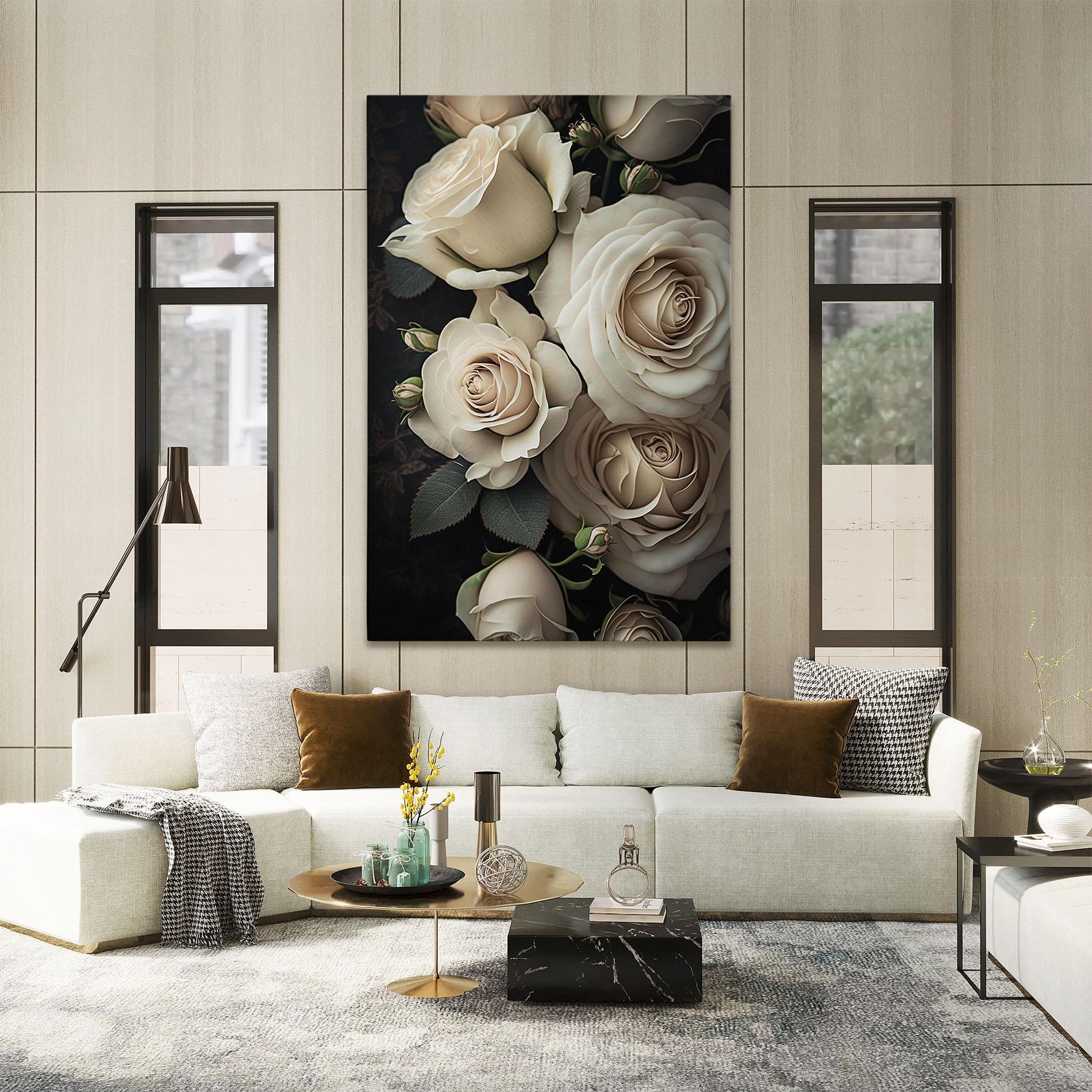 Vászonkép Cream Roses Close Up mockup 2