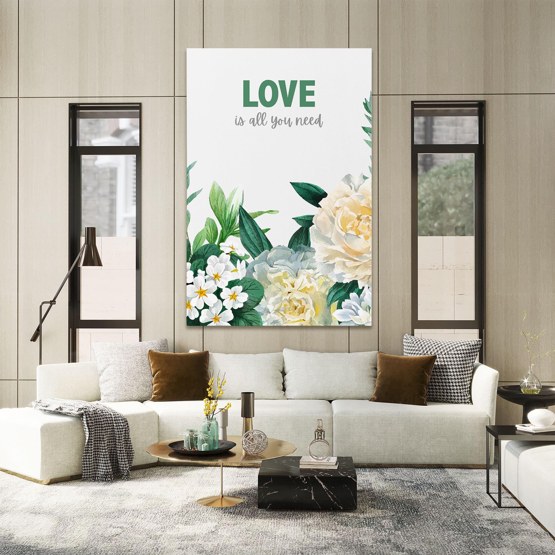 Vászonkép Green Rose Love mockup 2