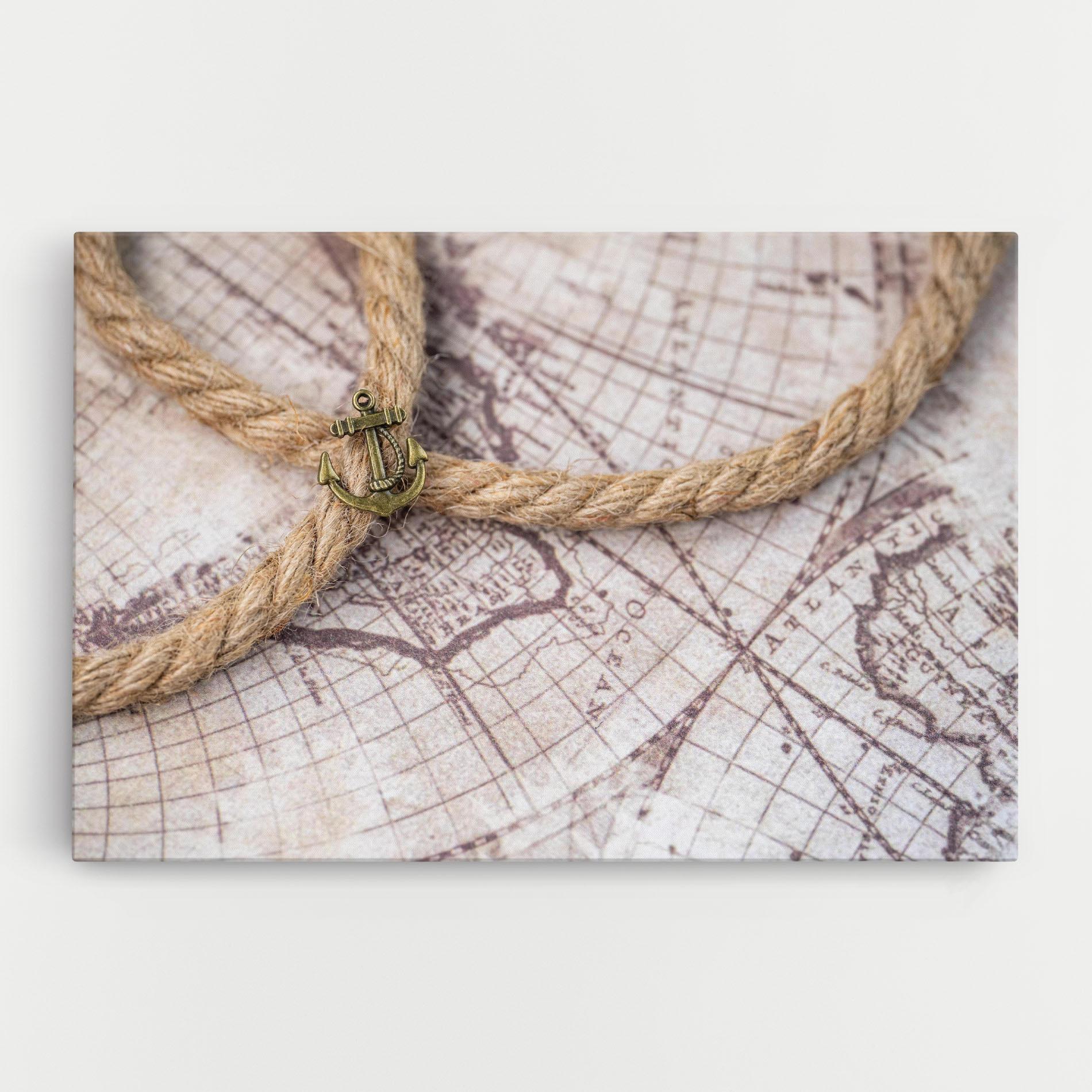 Vászonkép Anchor Map mockup 0