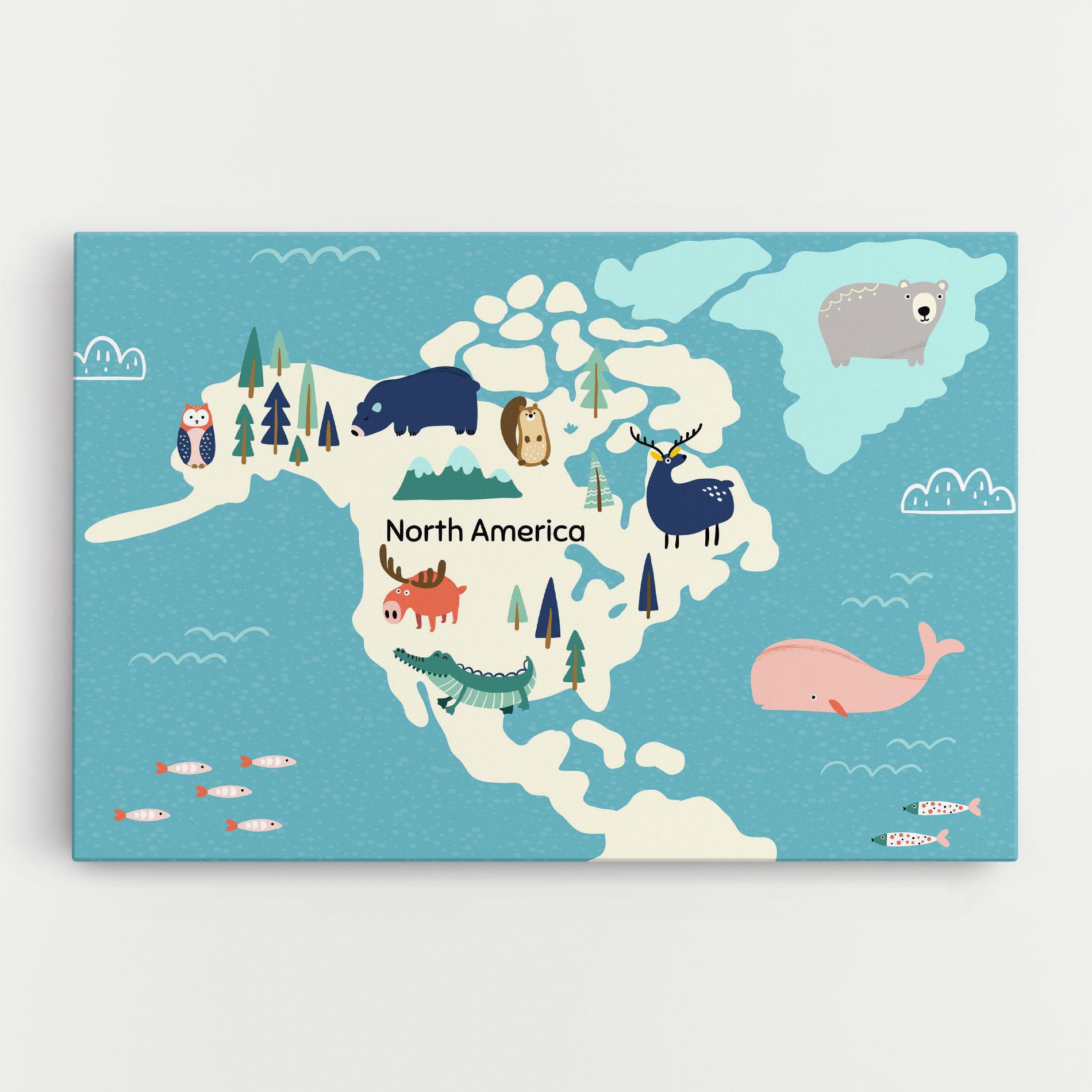 Vászonkép North America mockup 0