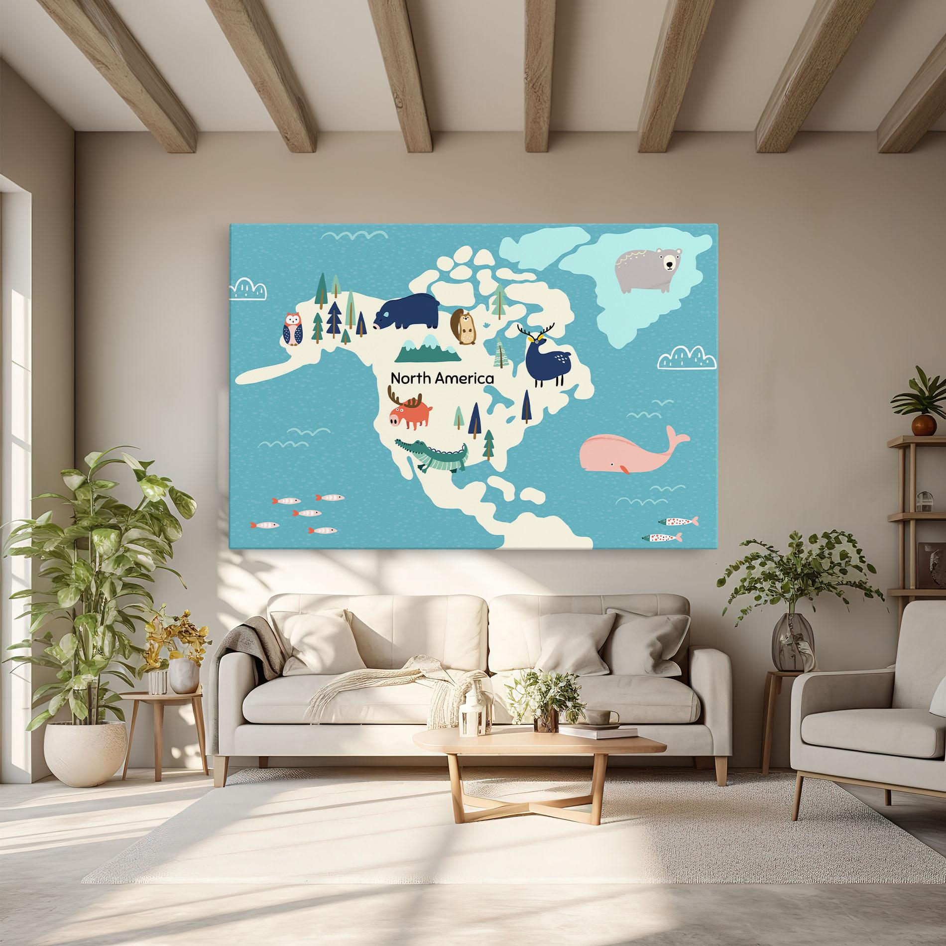 Vászonkép North America mockup 6