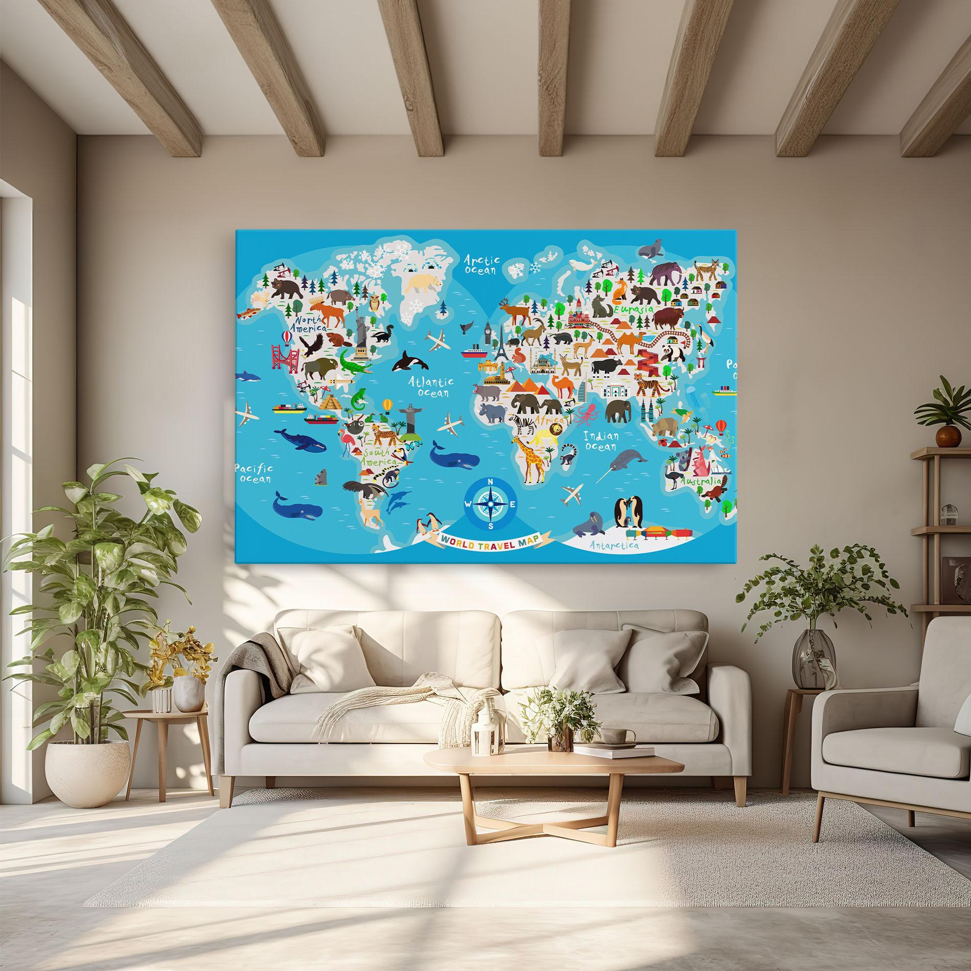 Vászonkép Travel Map mockup 6