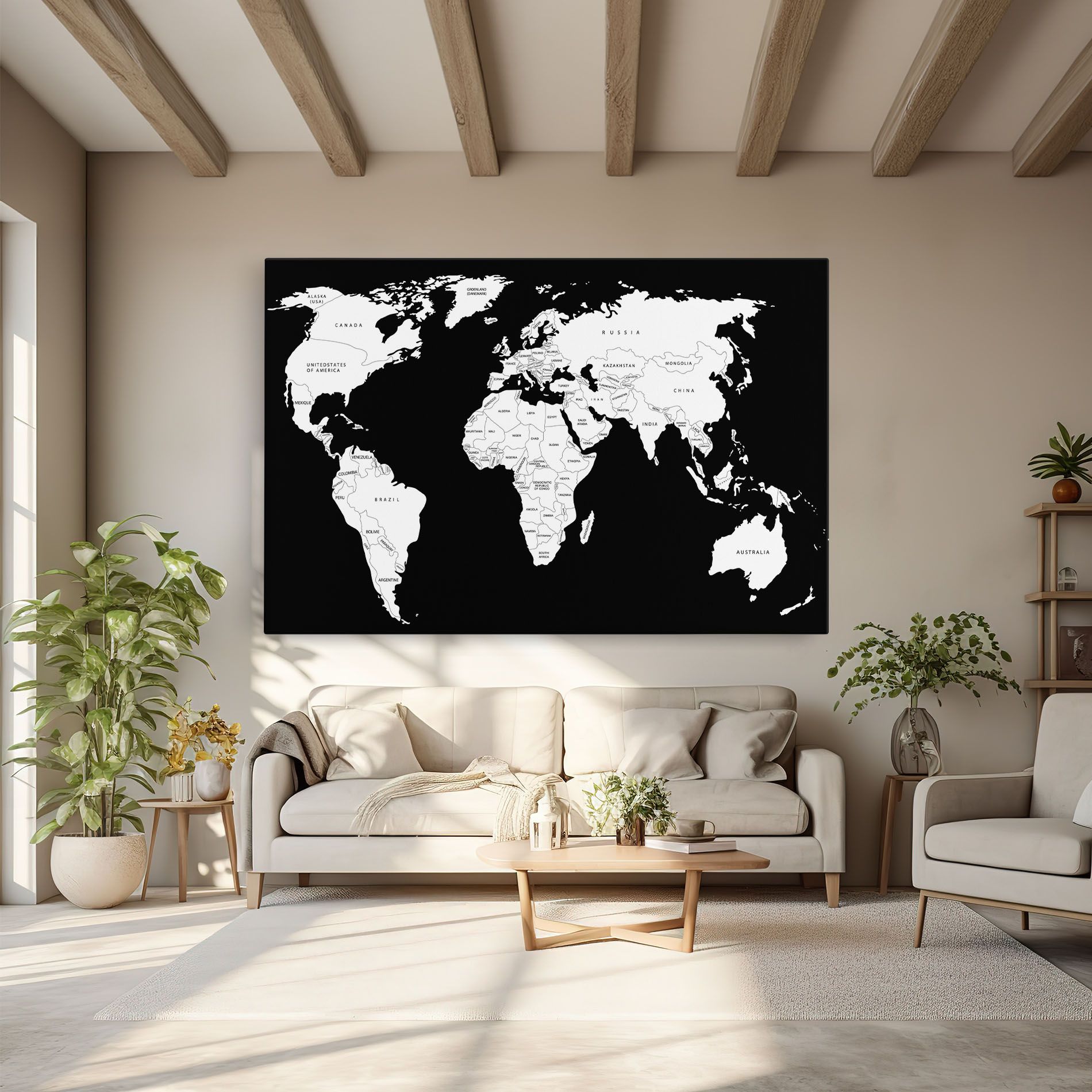 White World Map mockup 6