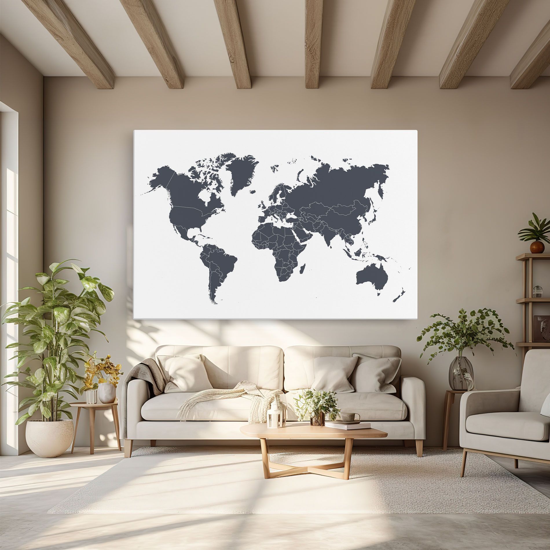 World Grey Map mockup 6
