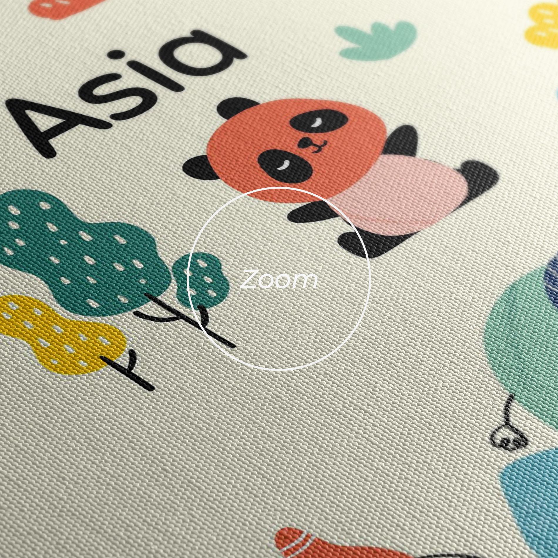 Vászonkép Asia Cute Map mockup 3
