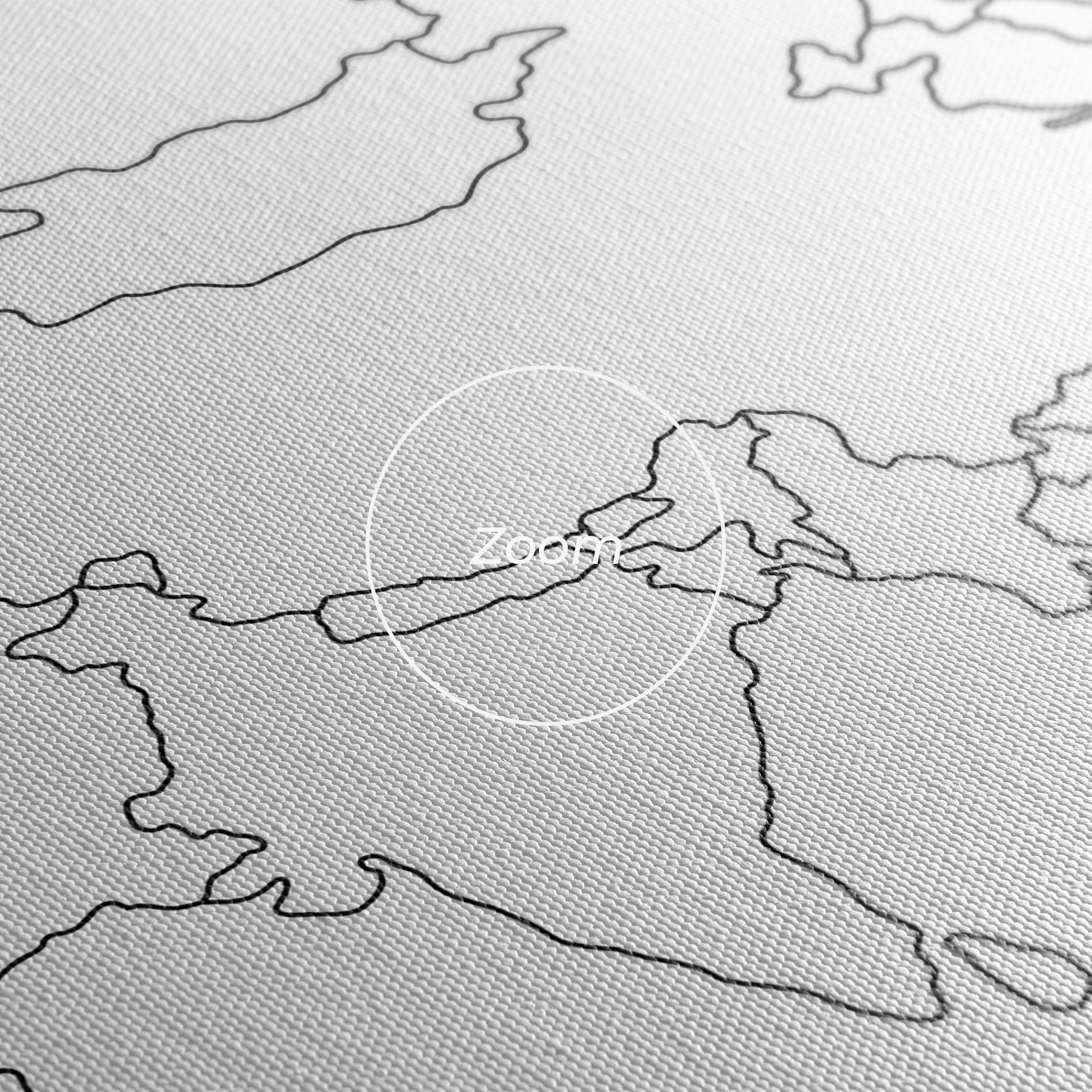 Vászonkép Asia Map Line mockup 3