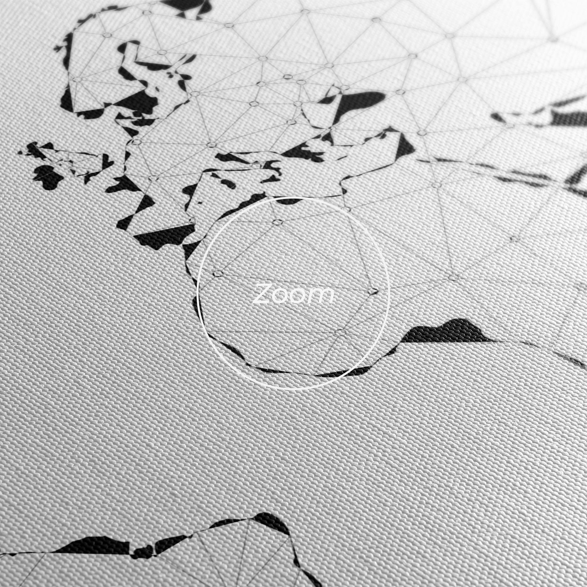 Vászonkép Black Line Map mockup 3