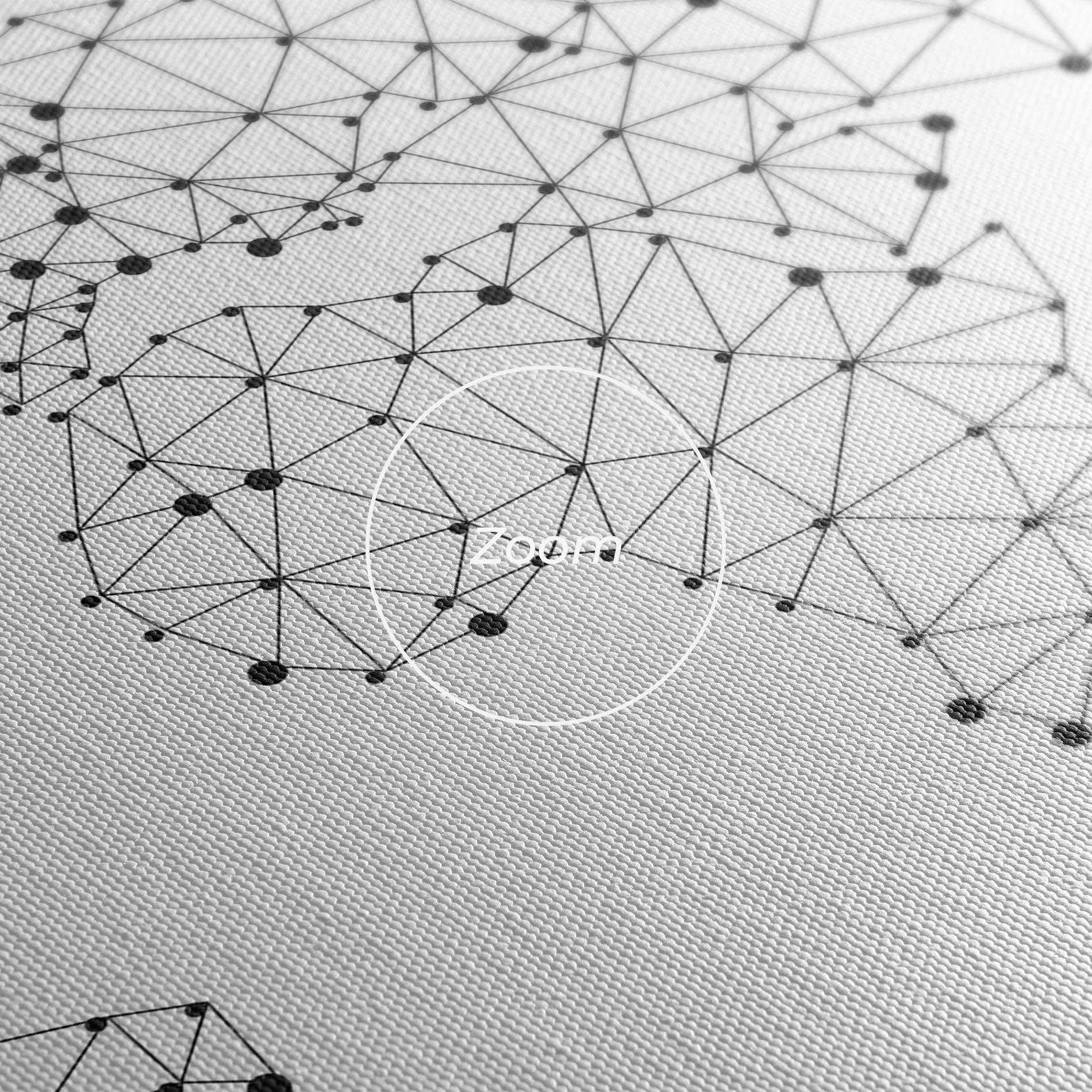 Vászonkép Black Map Line mockup 3