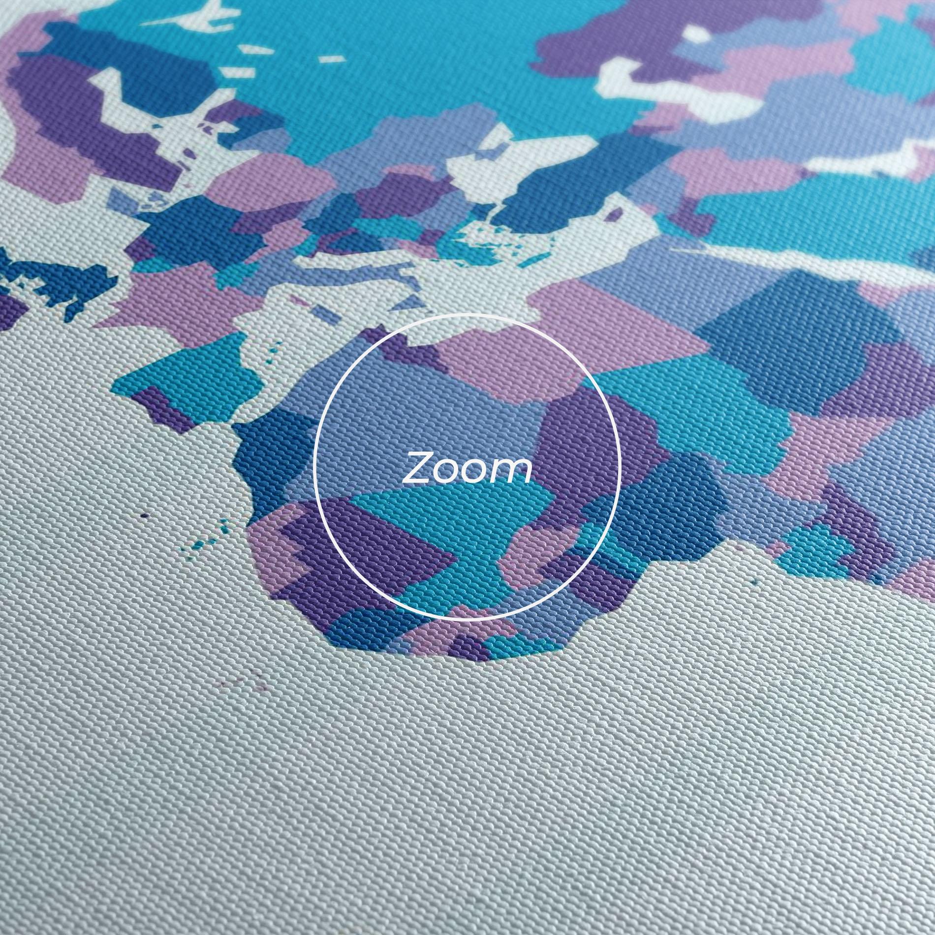 Vászonkép Blue Purple Map mockup 3