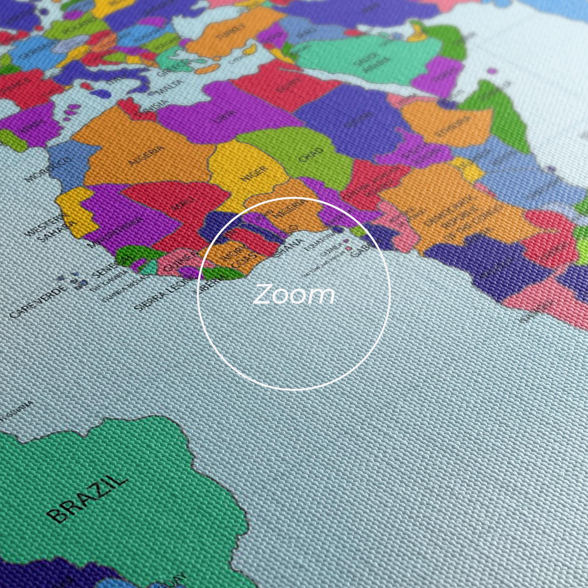 Vászonkép Colorful Continents mockup 3