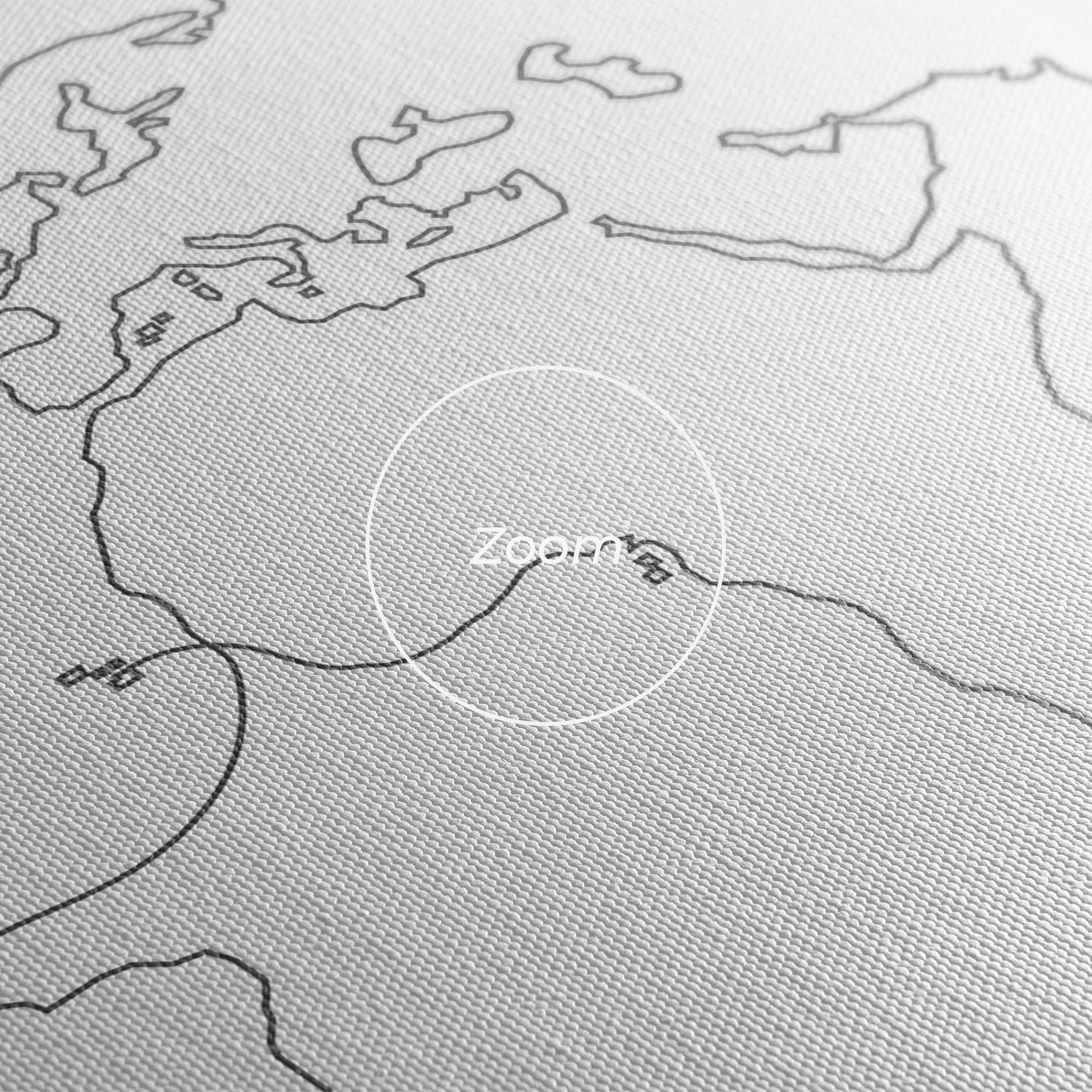 Vászonkép Continuous Line Map mockup 3