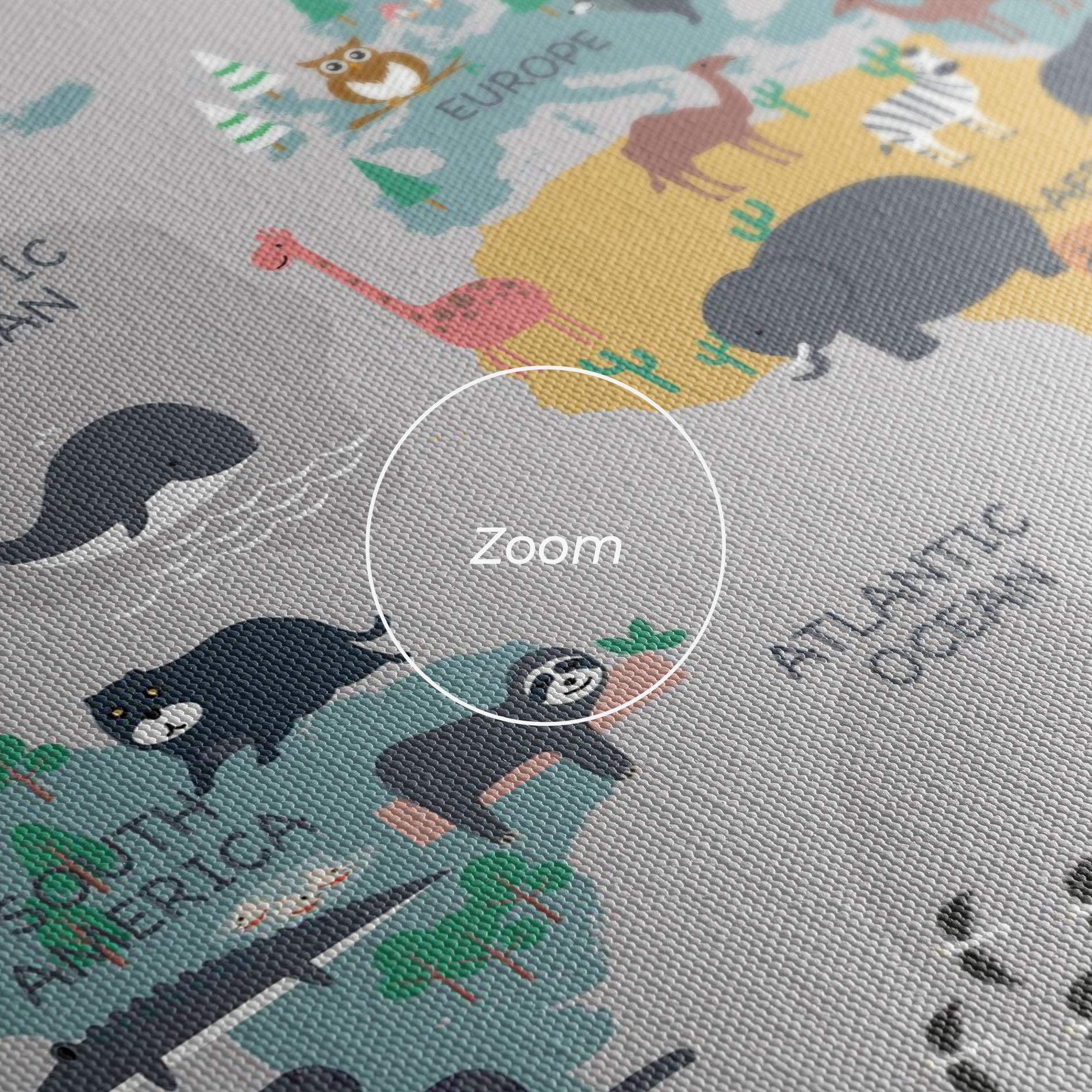 Vászonkép Cute Kids Map mockup 3