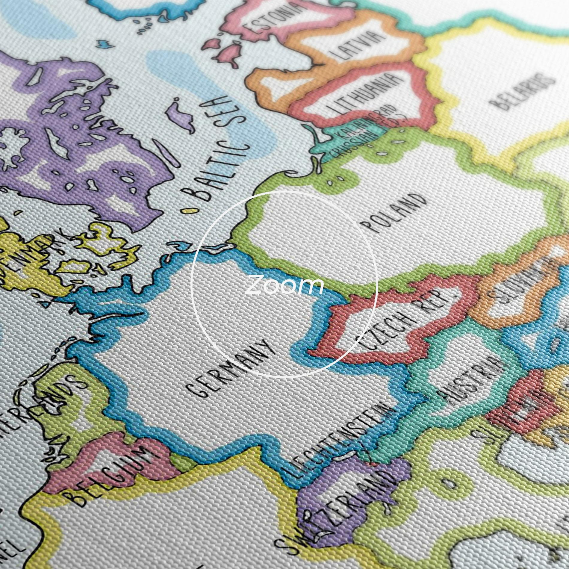 Vászonkép Europe Map mockup 3