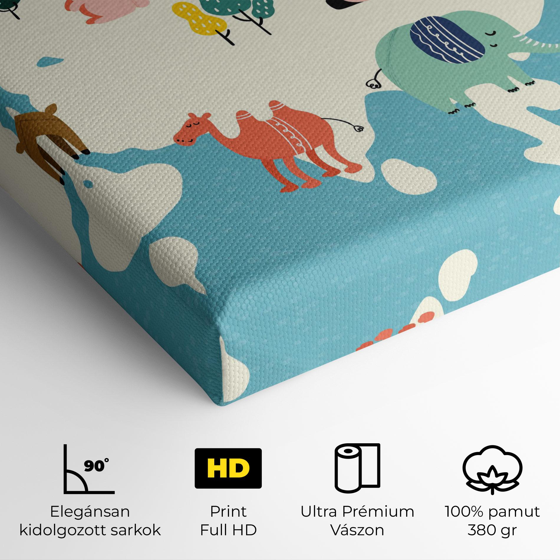 Vászonkép Asia Cute Map mockup 4