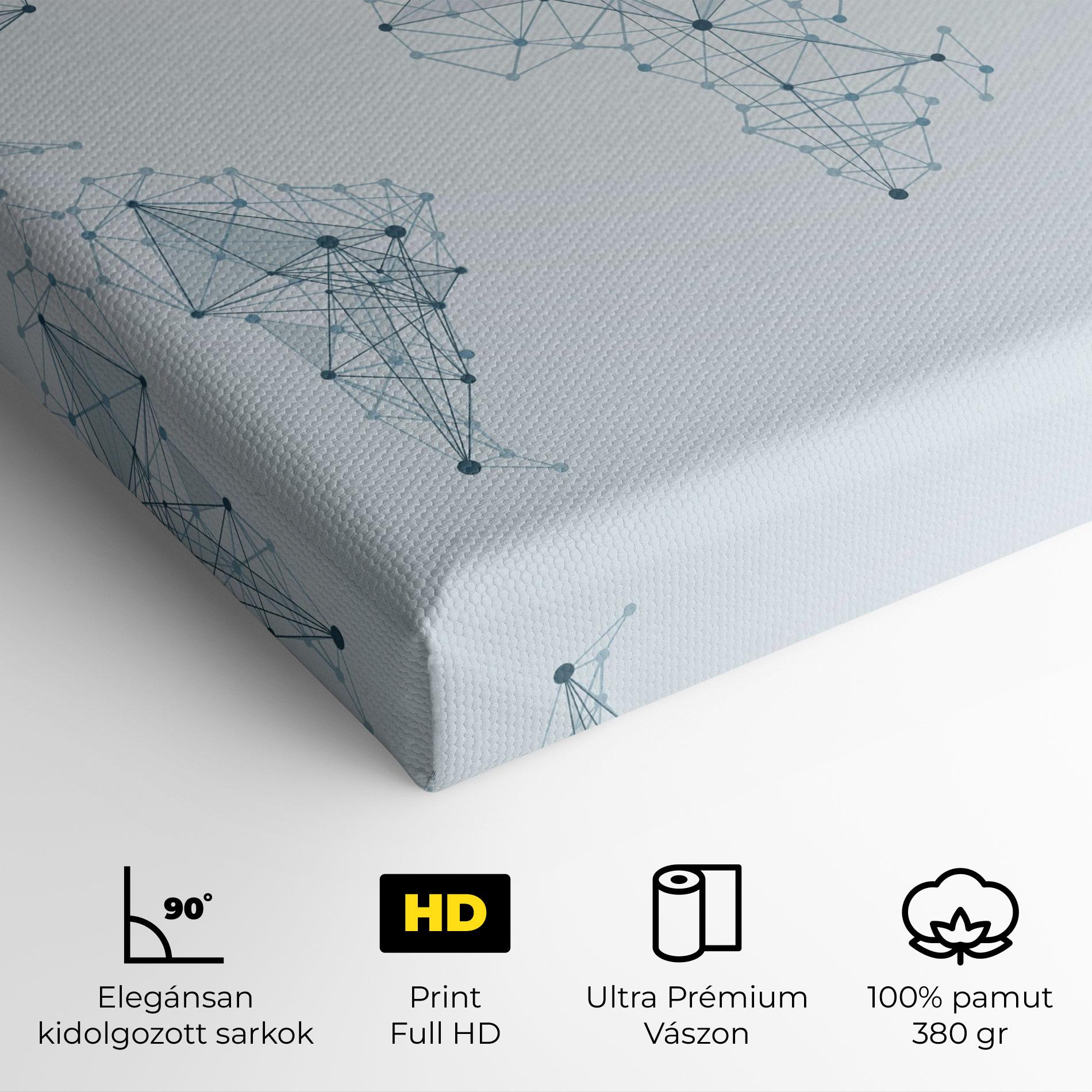 Vászonkép Blue Line Map mockup 4