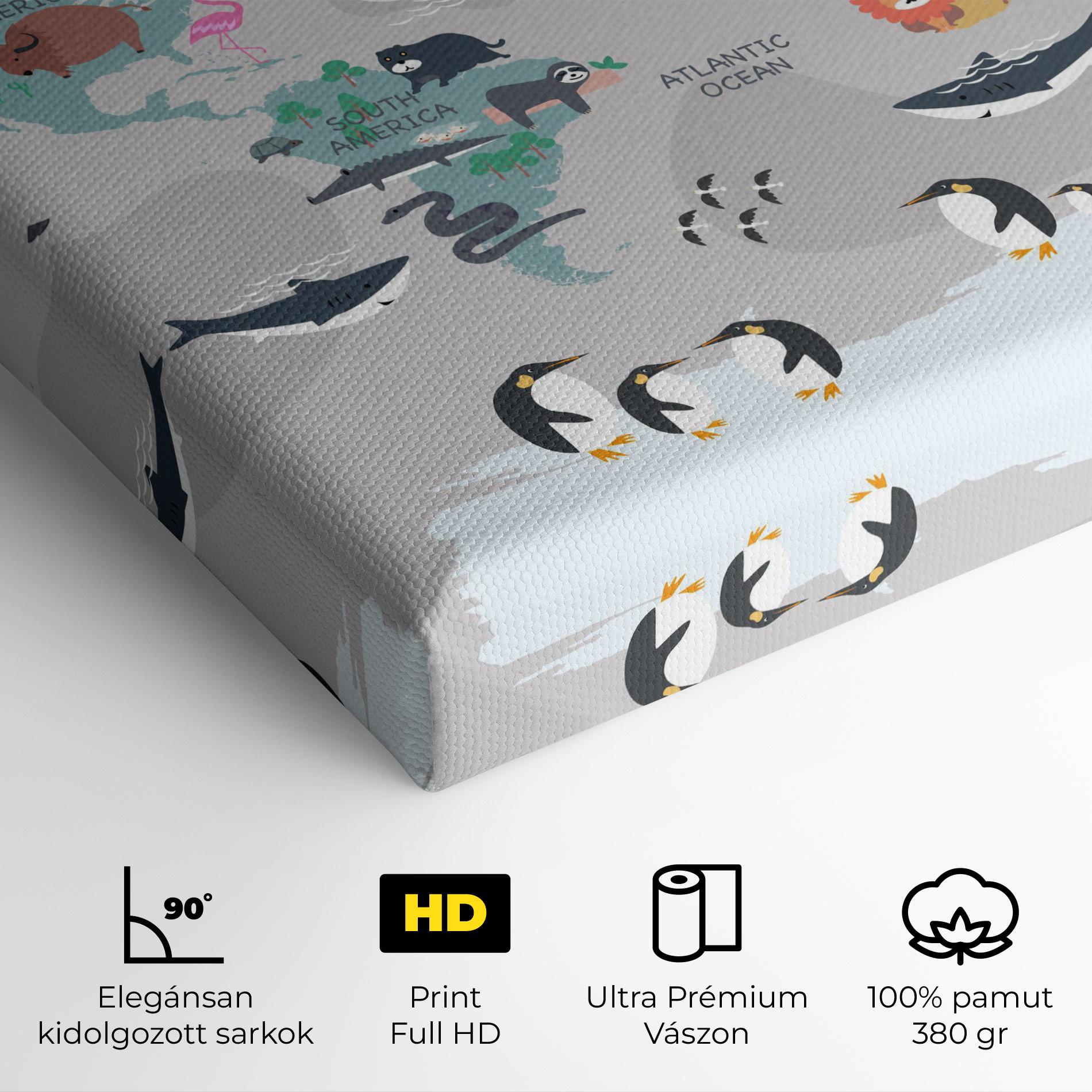 Vászonkép Cute Kids Map mockup 4