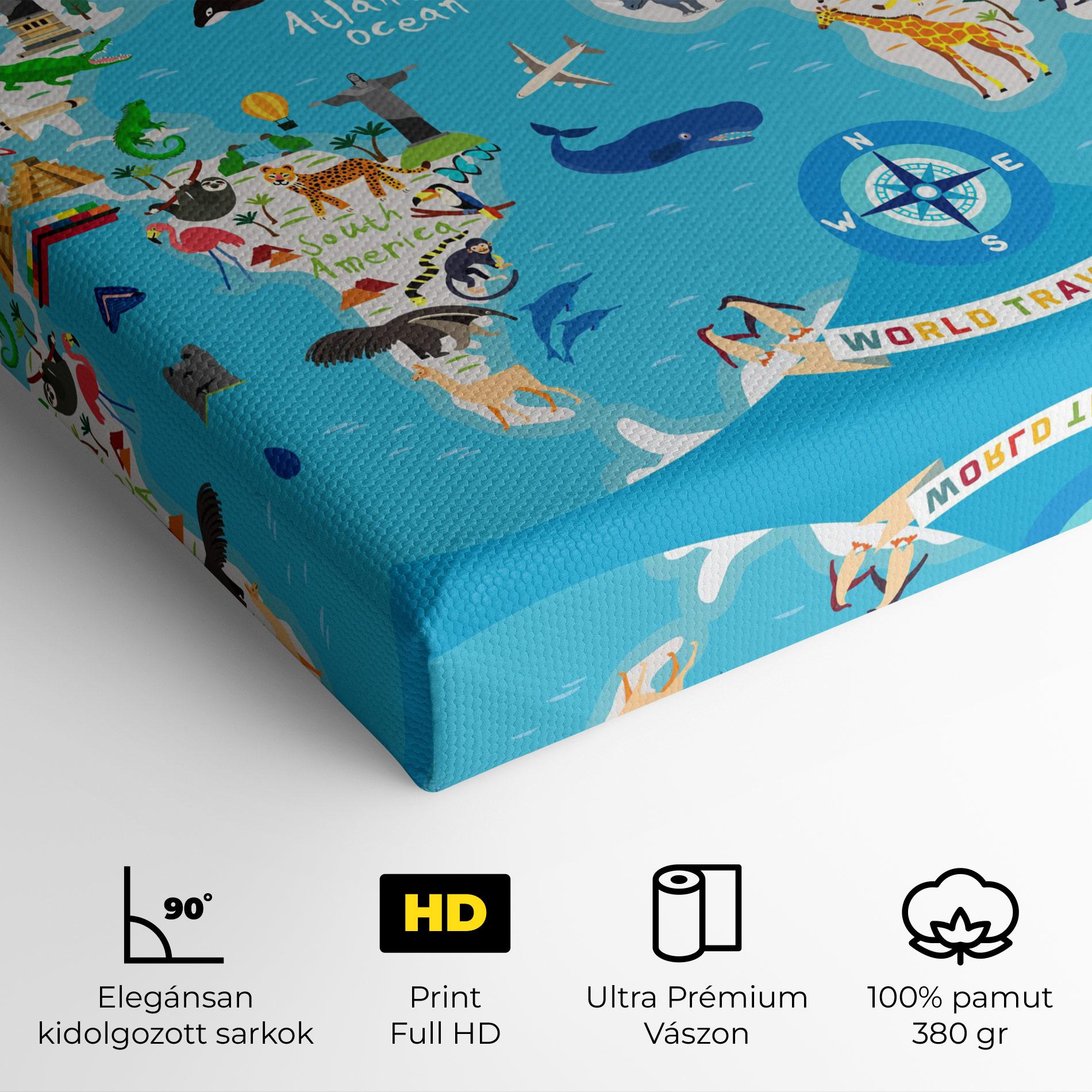 Vászonkép Travel Map mockup 4