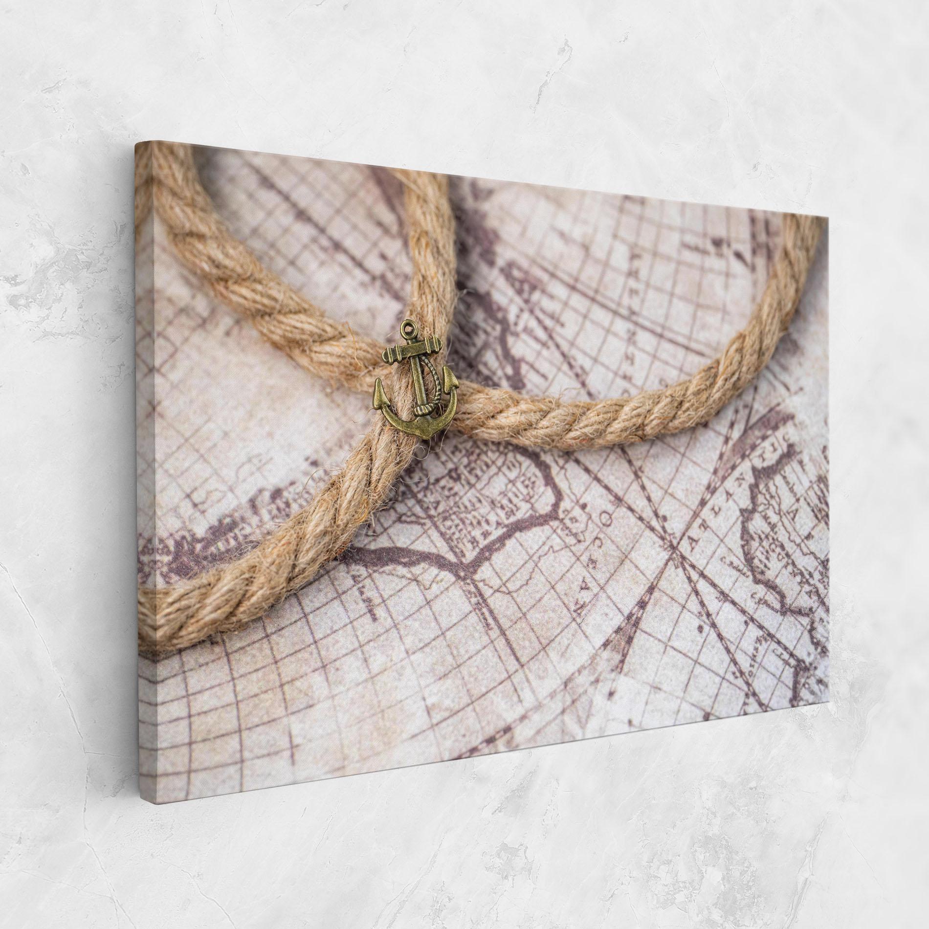 Vászonkép Anchor Map mockup 1