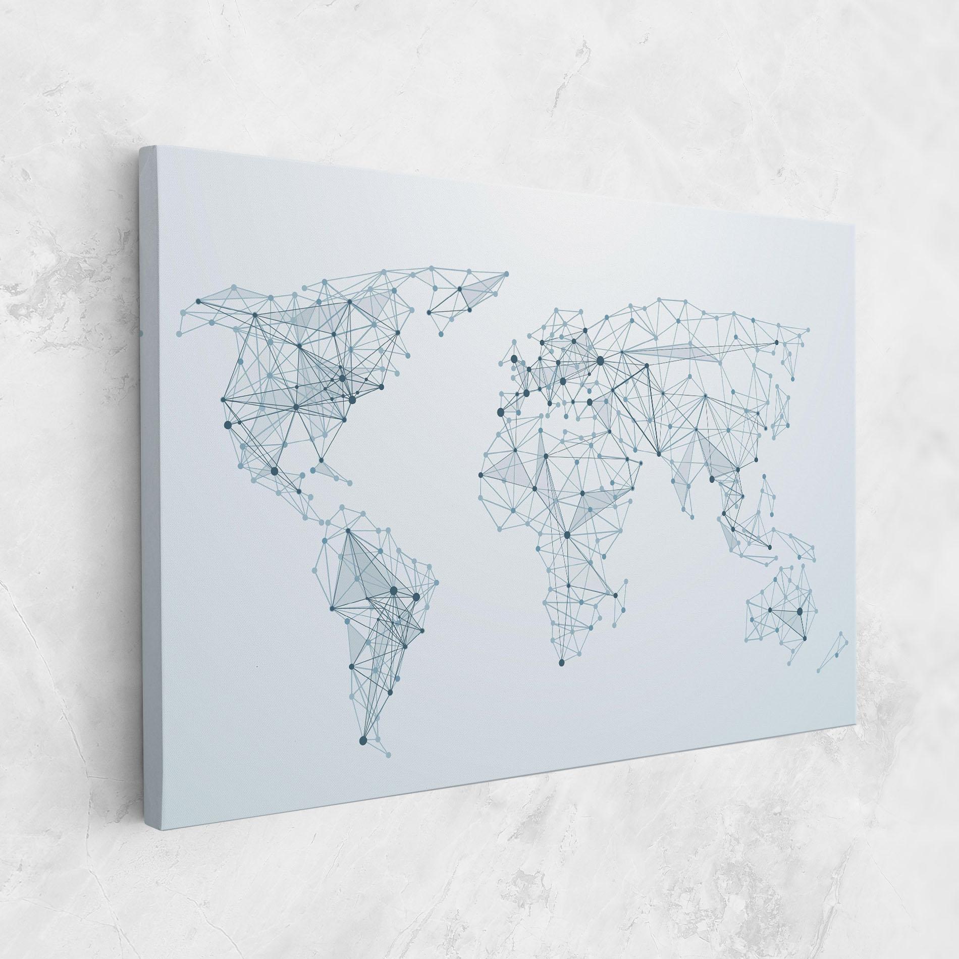 Vászonkép Blue Line Map mockup 1