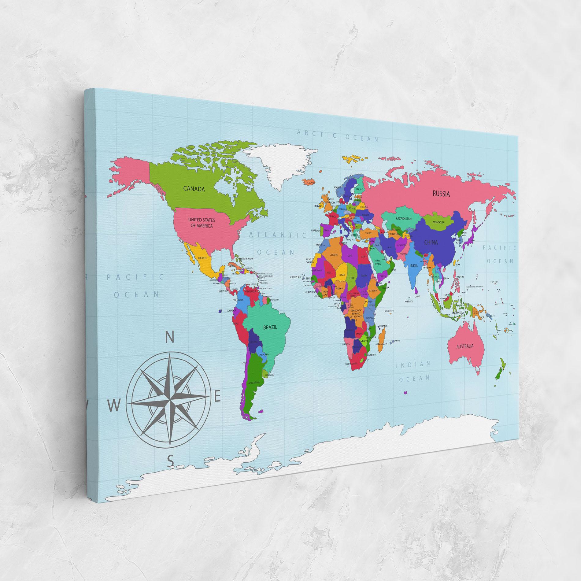 Vászonkép Colorful Continents mockup 1