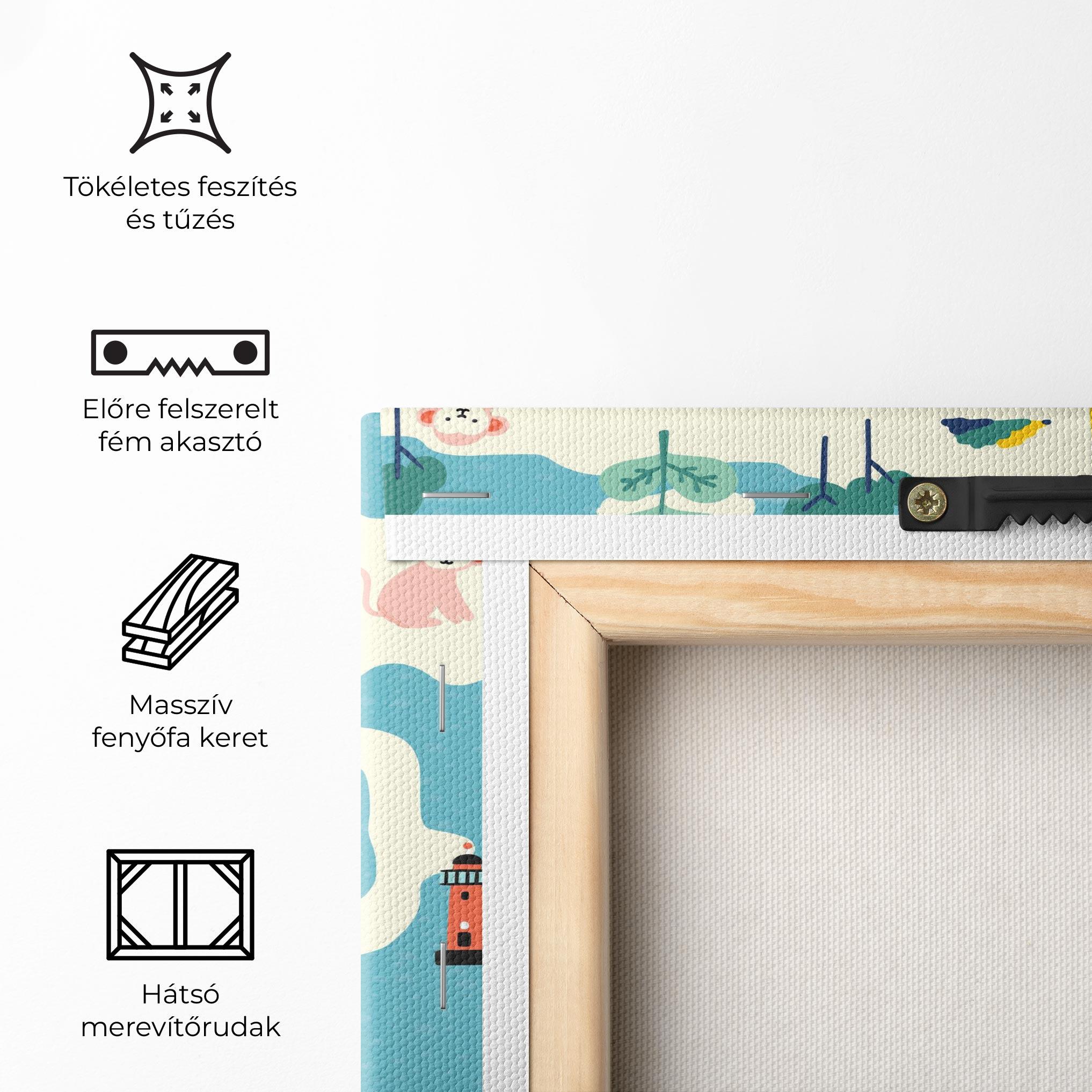 Vászonkép Asia Cute Map mockup 5