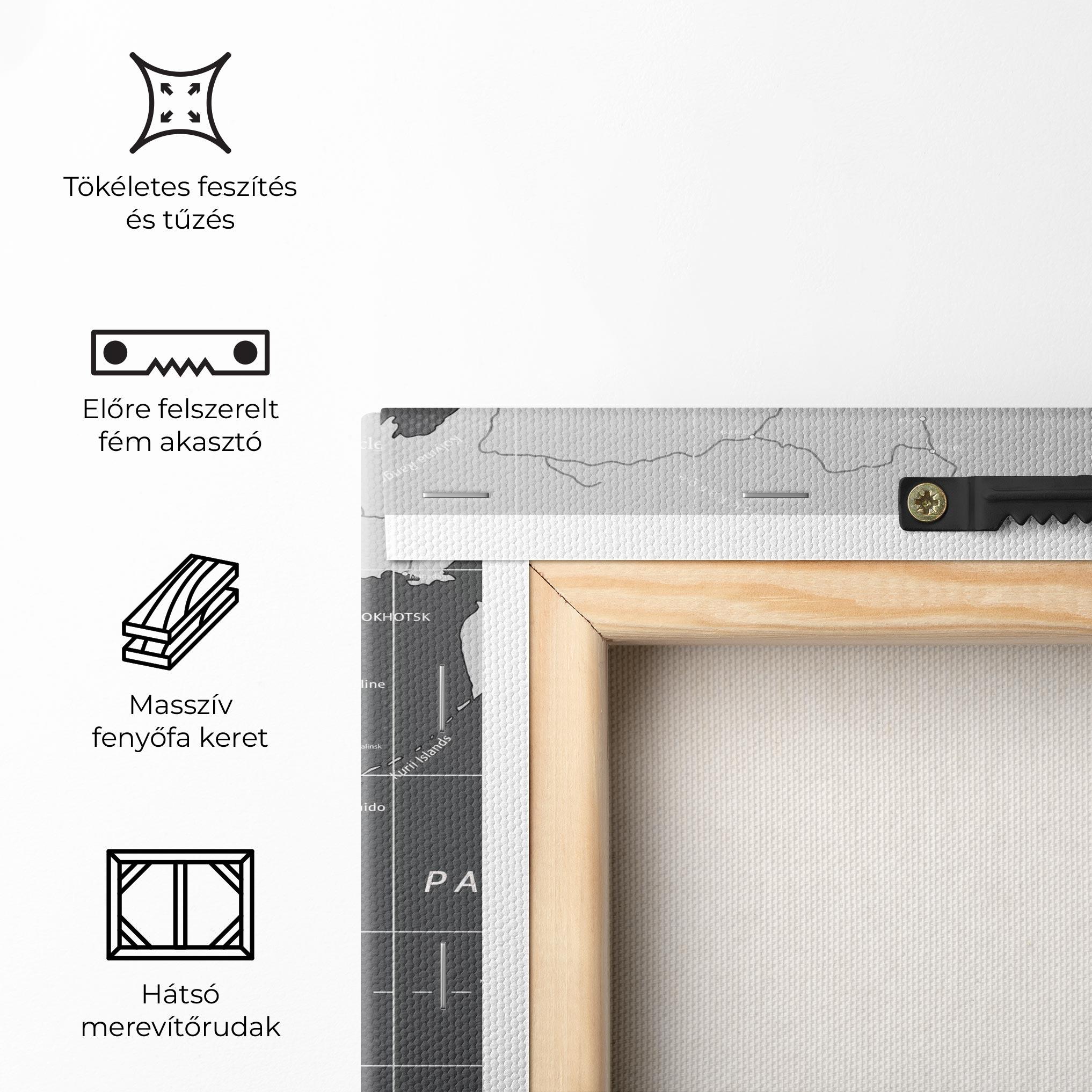 Vászonkép Asia Minimal Map mockup 5