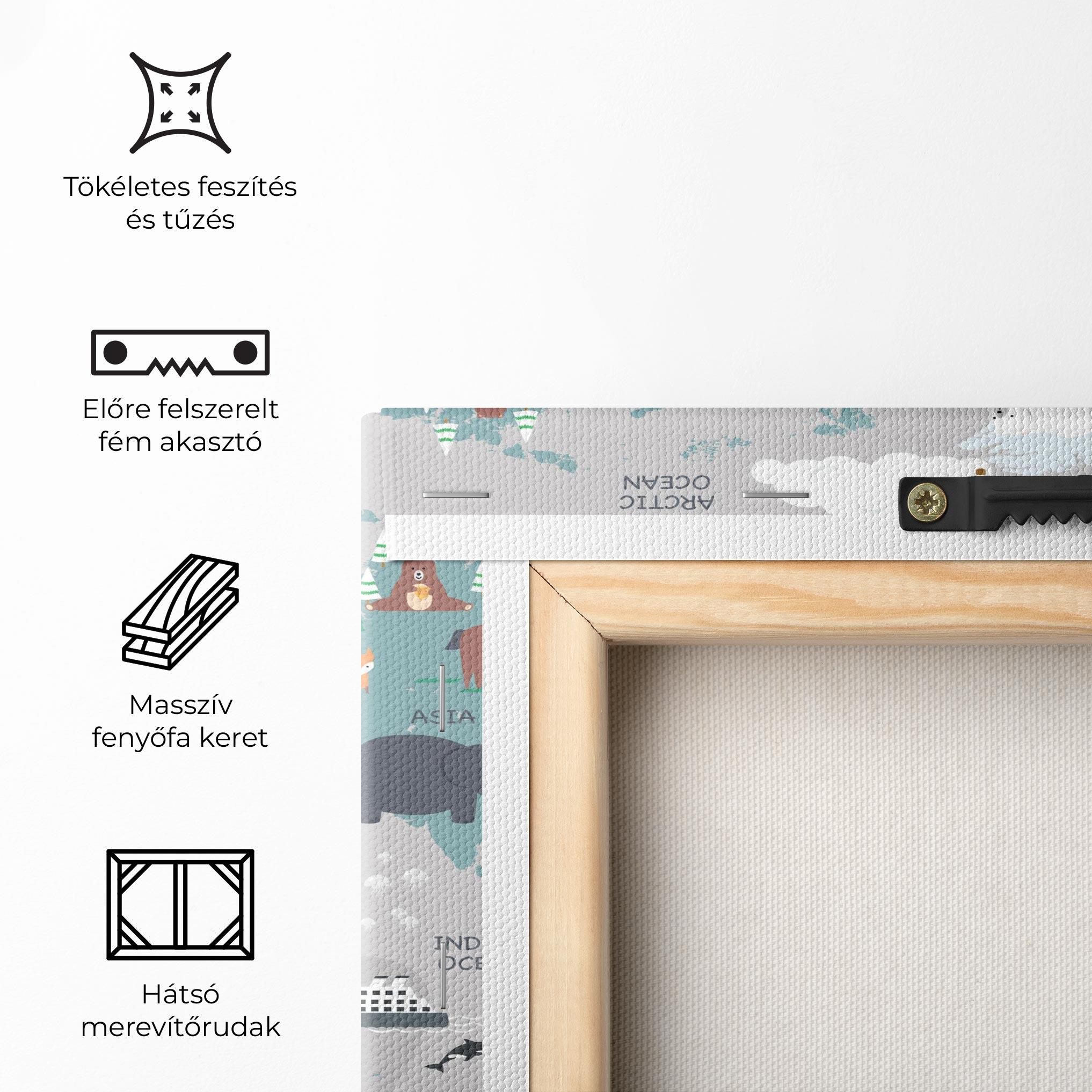 Vászonkép Cute Kids Map mockup 5