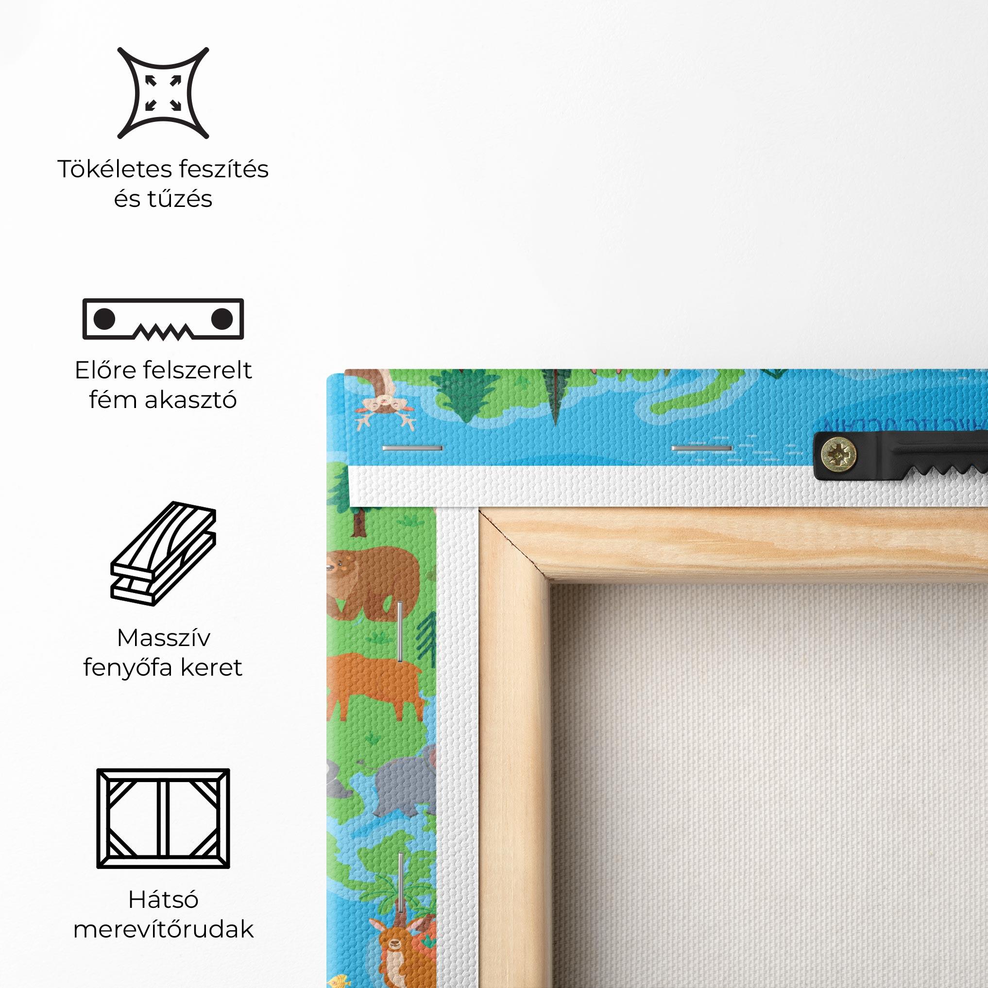 Vászonkép Worldwide Kids Map mockup 5