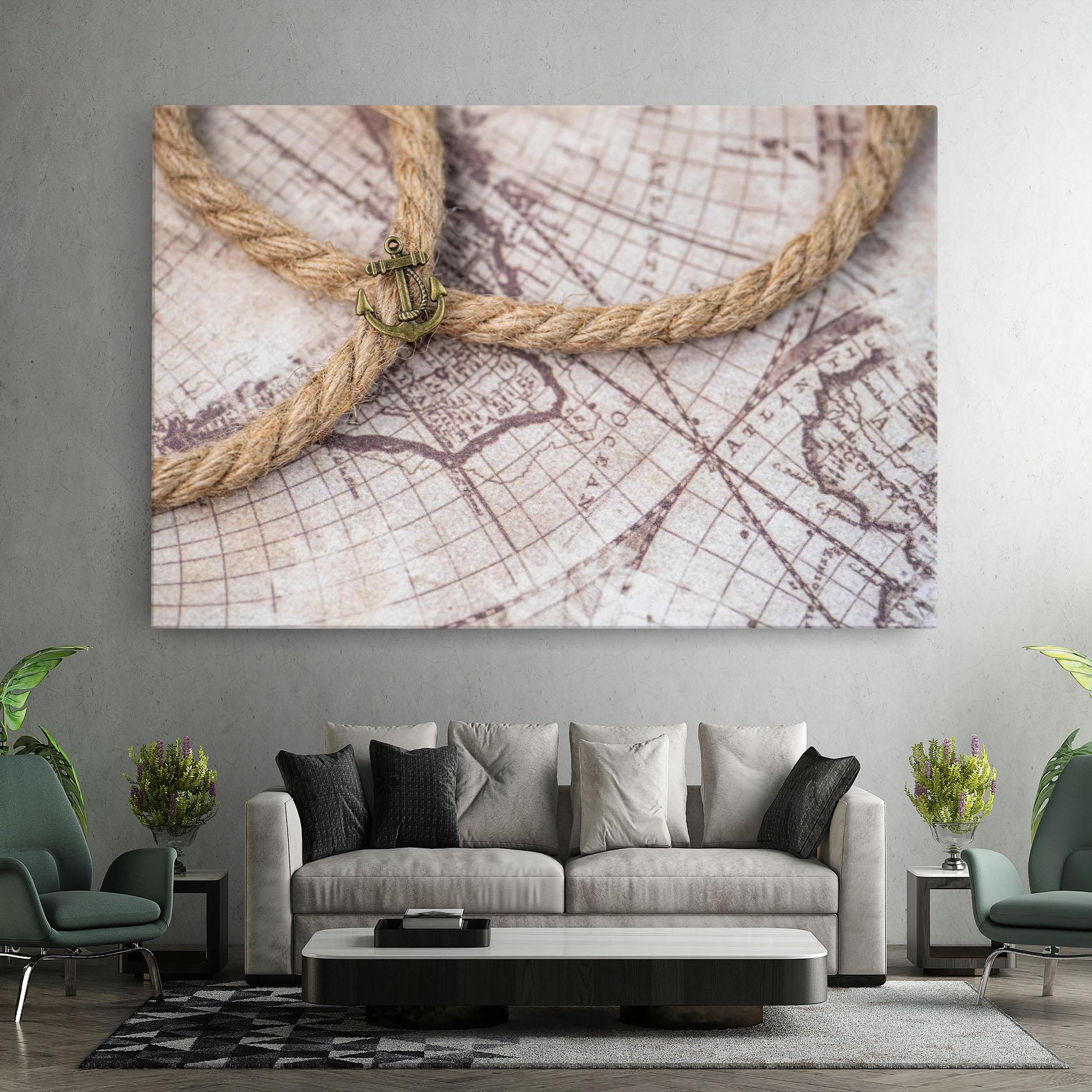 Vászonkép Anchor Map mockup 7