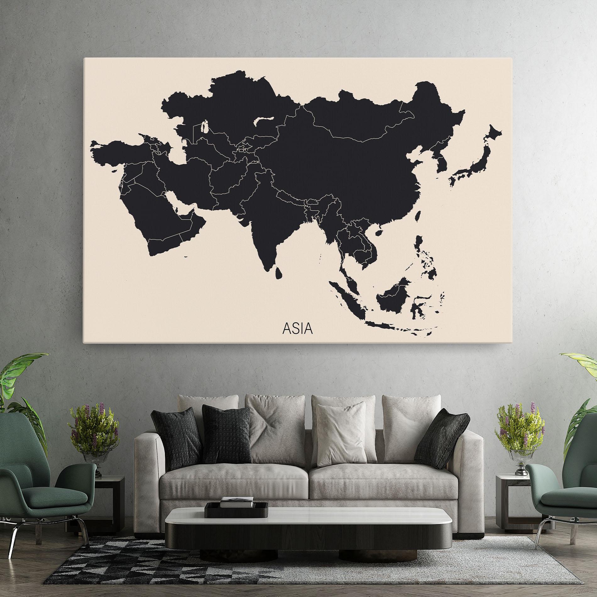 Vászonkép Asia Continent mockup 7
