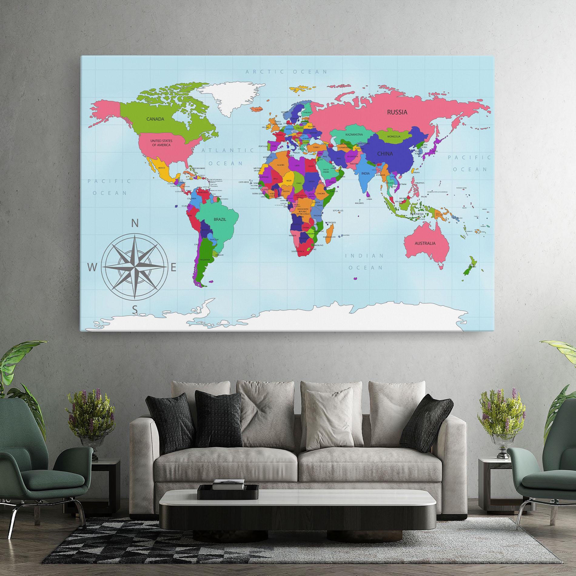 Vászonkép Colorful Continents mockup 7