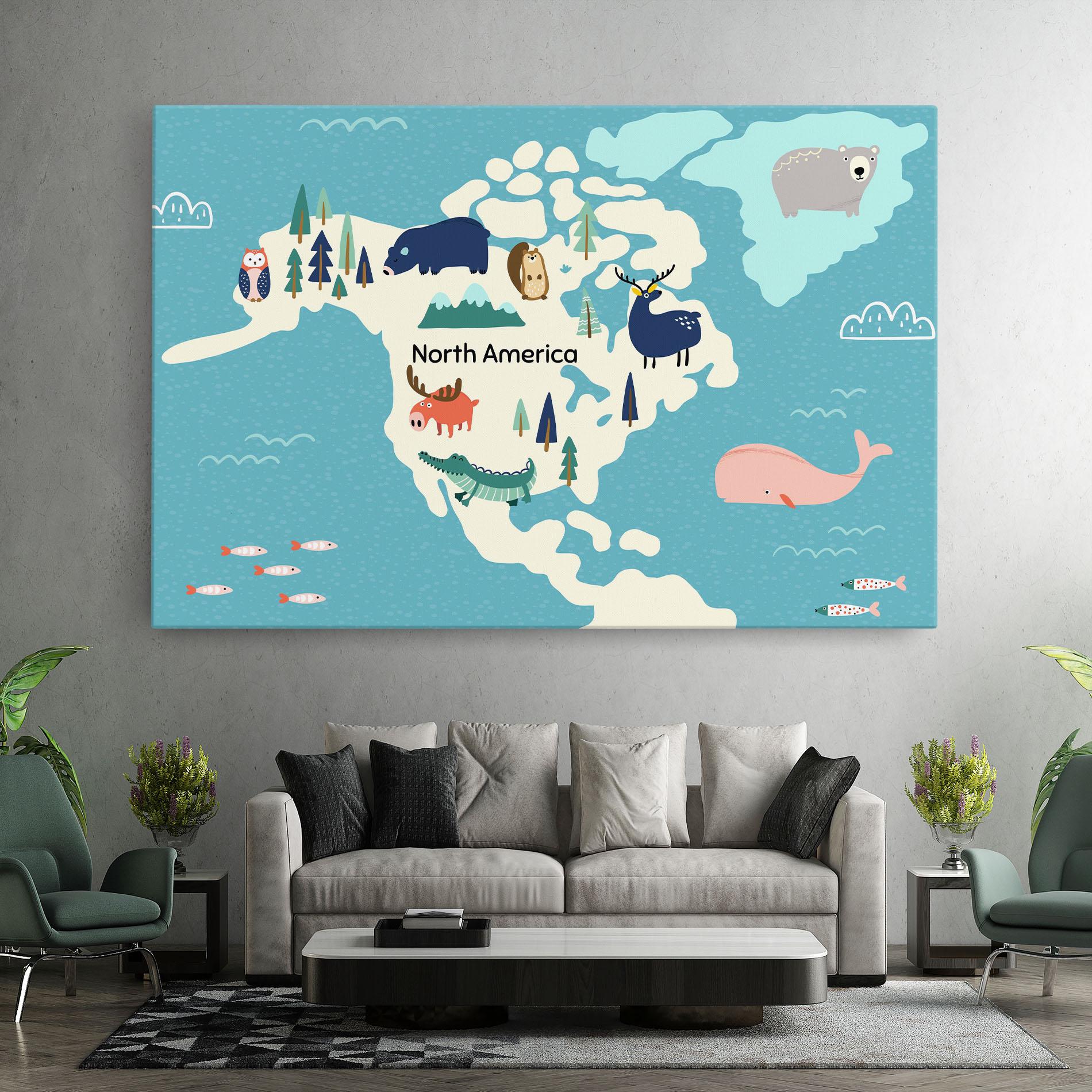 Vászonkép North America mockup 7