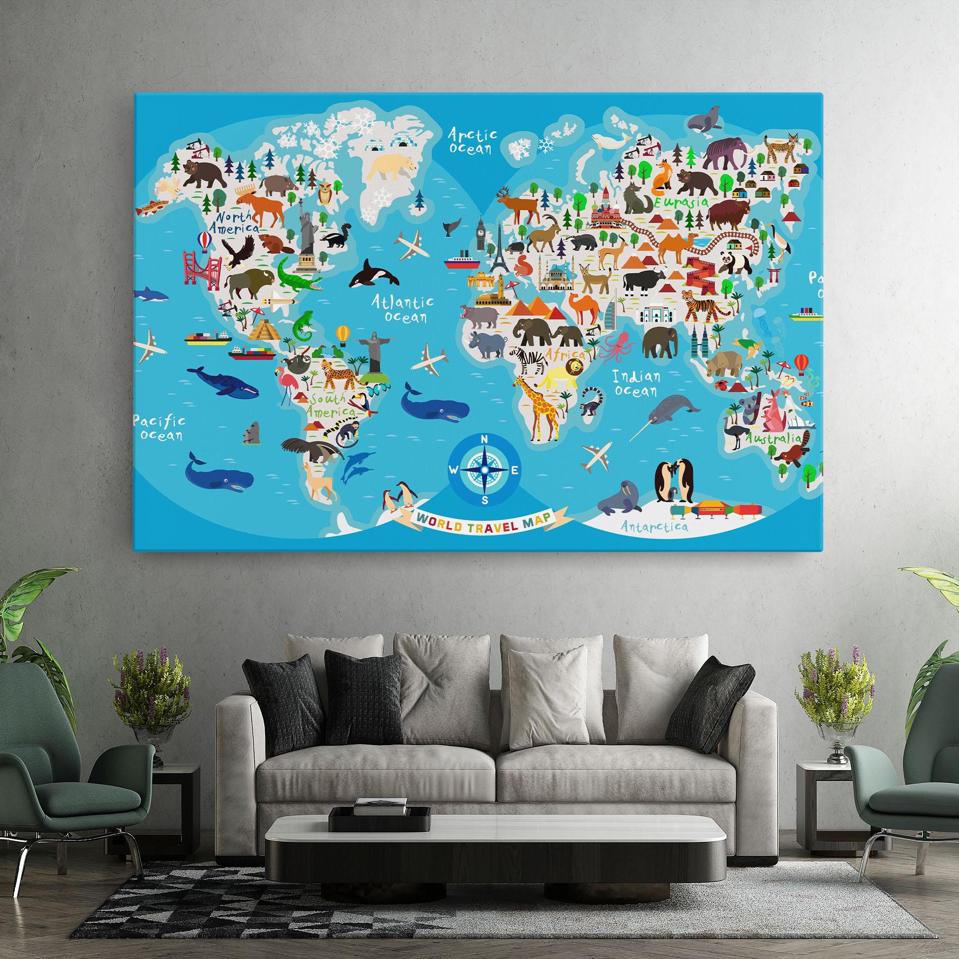 Vászonkép Travel Map mockup 7