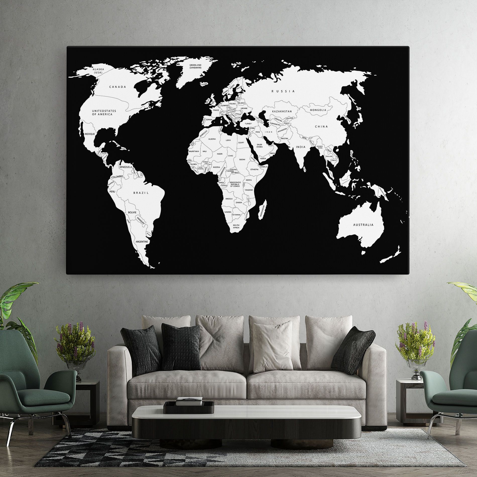 White World Map mockup 7