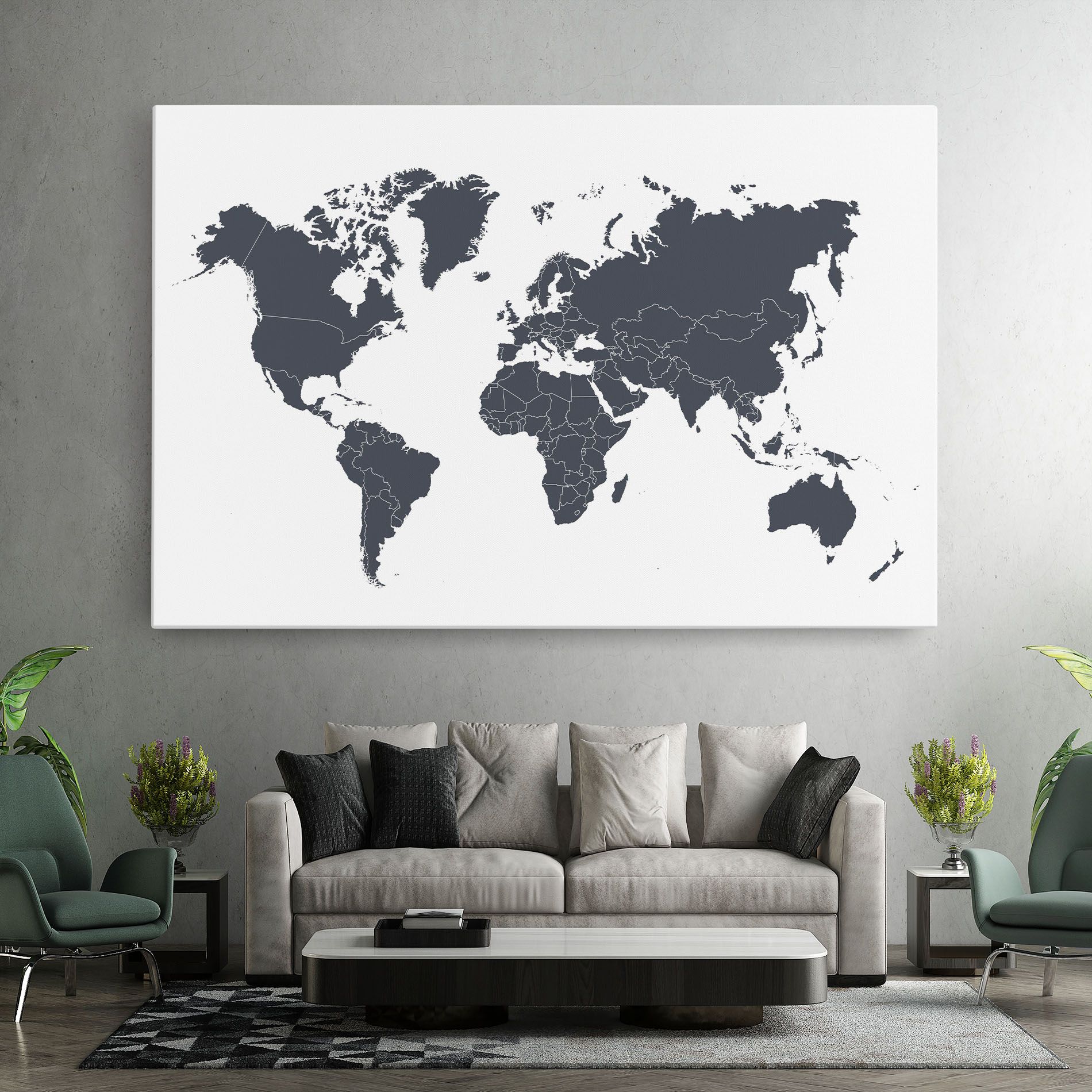 World Grey Map mockup 7