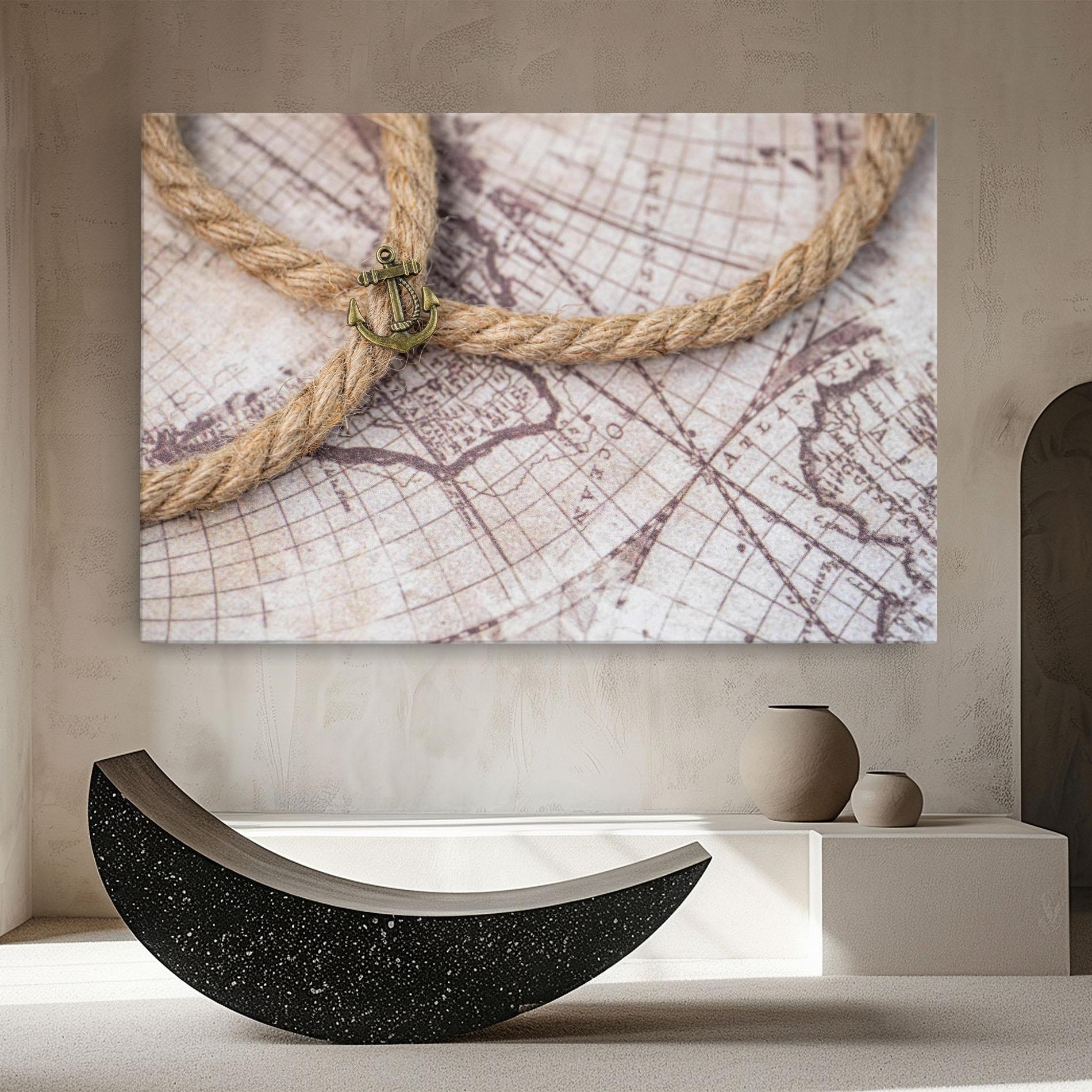 Vászonkép Anchor Map mockup 8