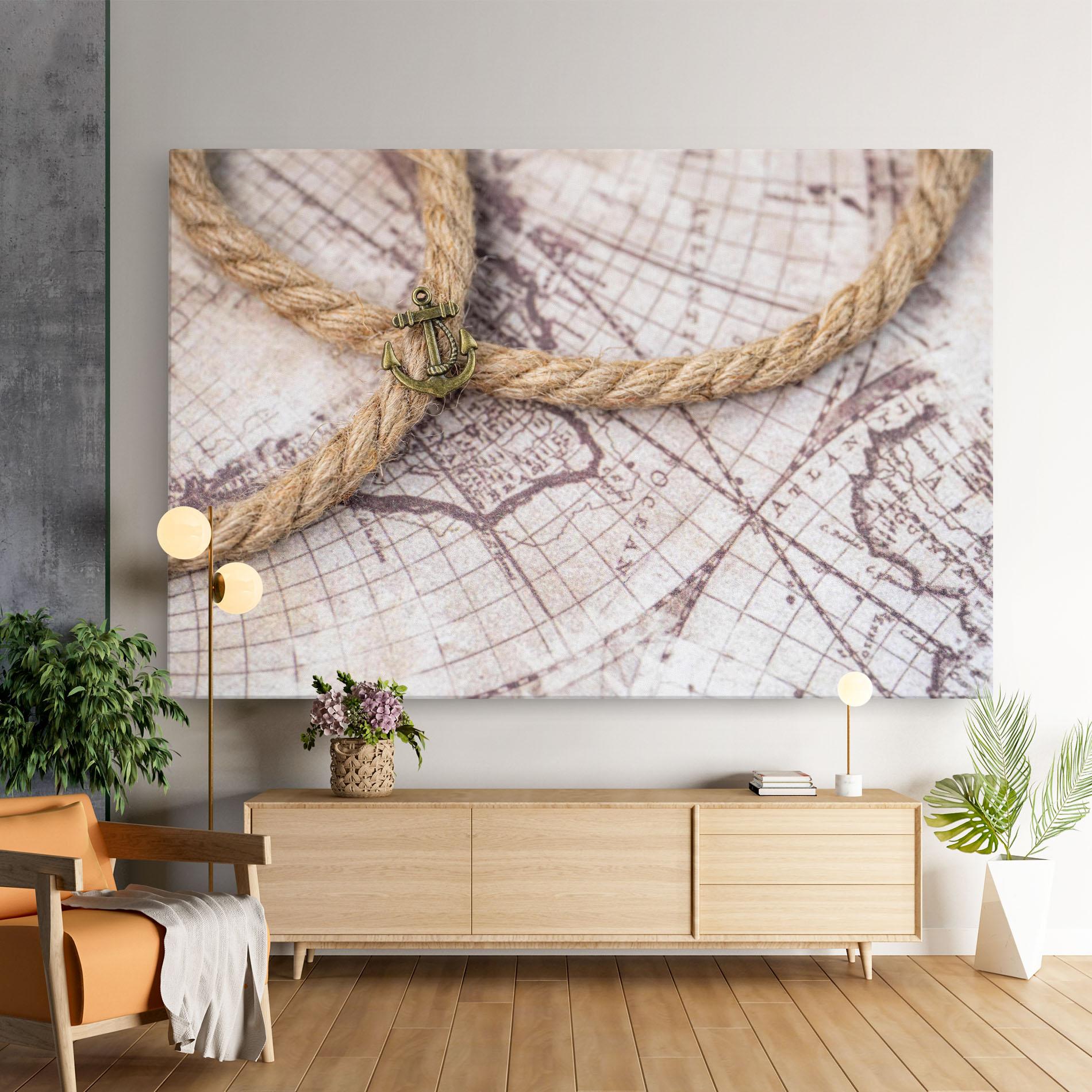 Vászonkép Anchor Map mockup 9