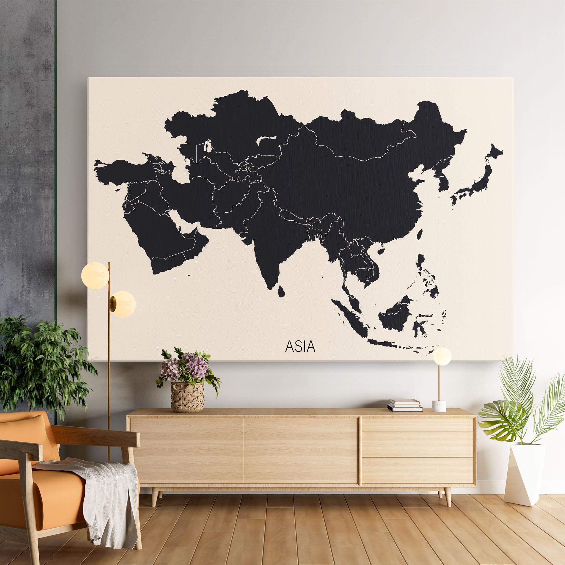 Vászonkép Asia Continent mockup 9