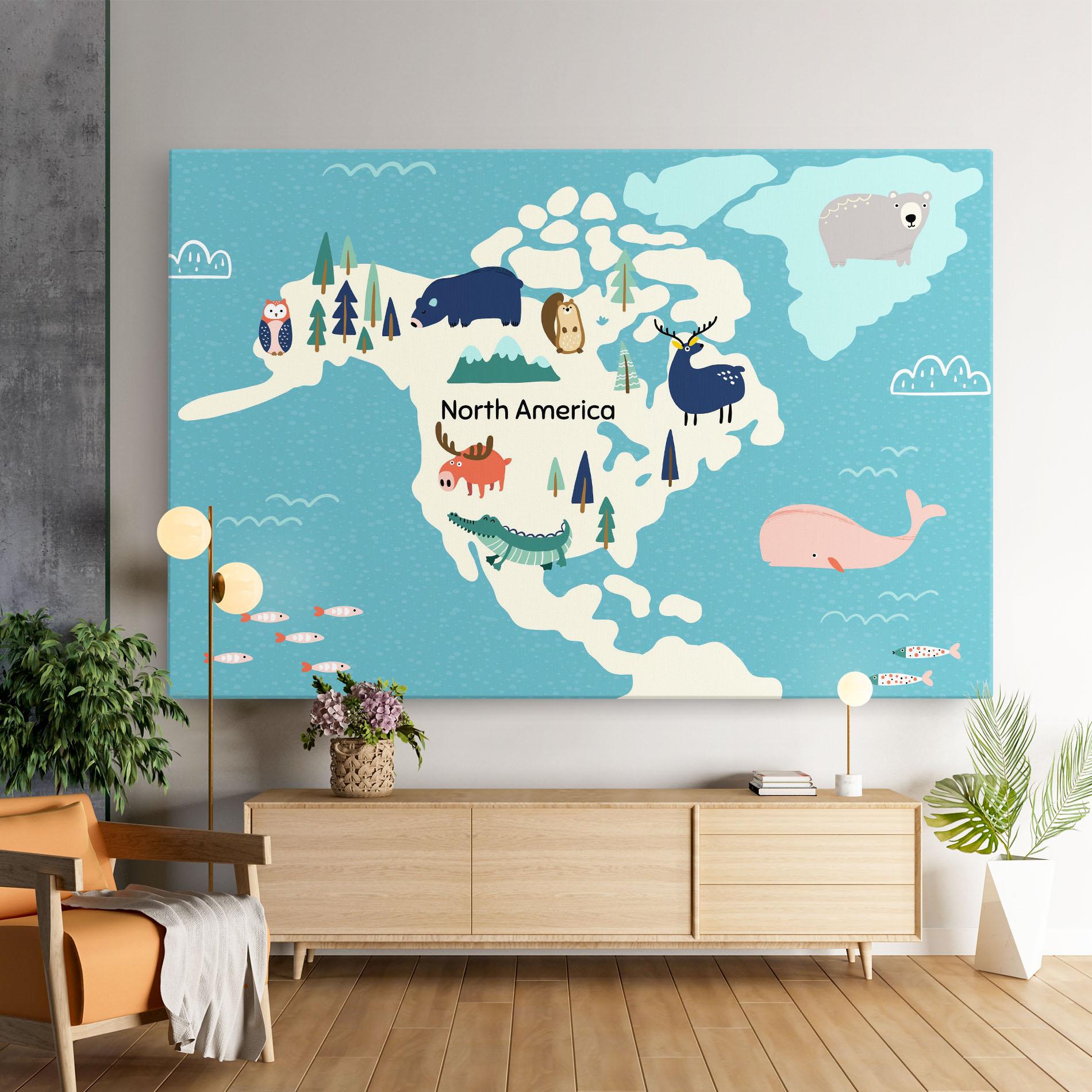 Vászonkép North America mockup 9