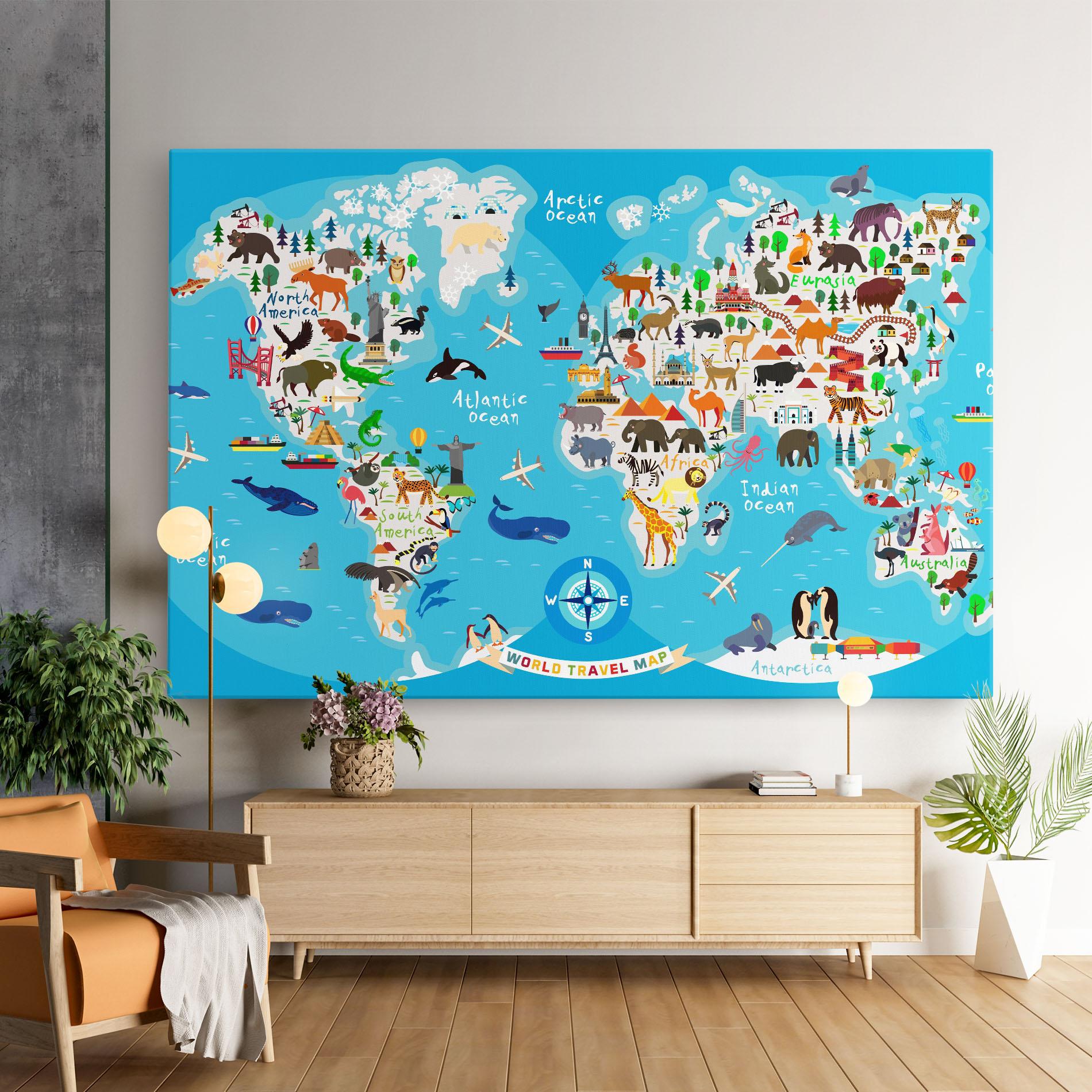 Vászonkép Travel Map mockup 9