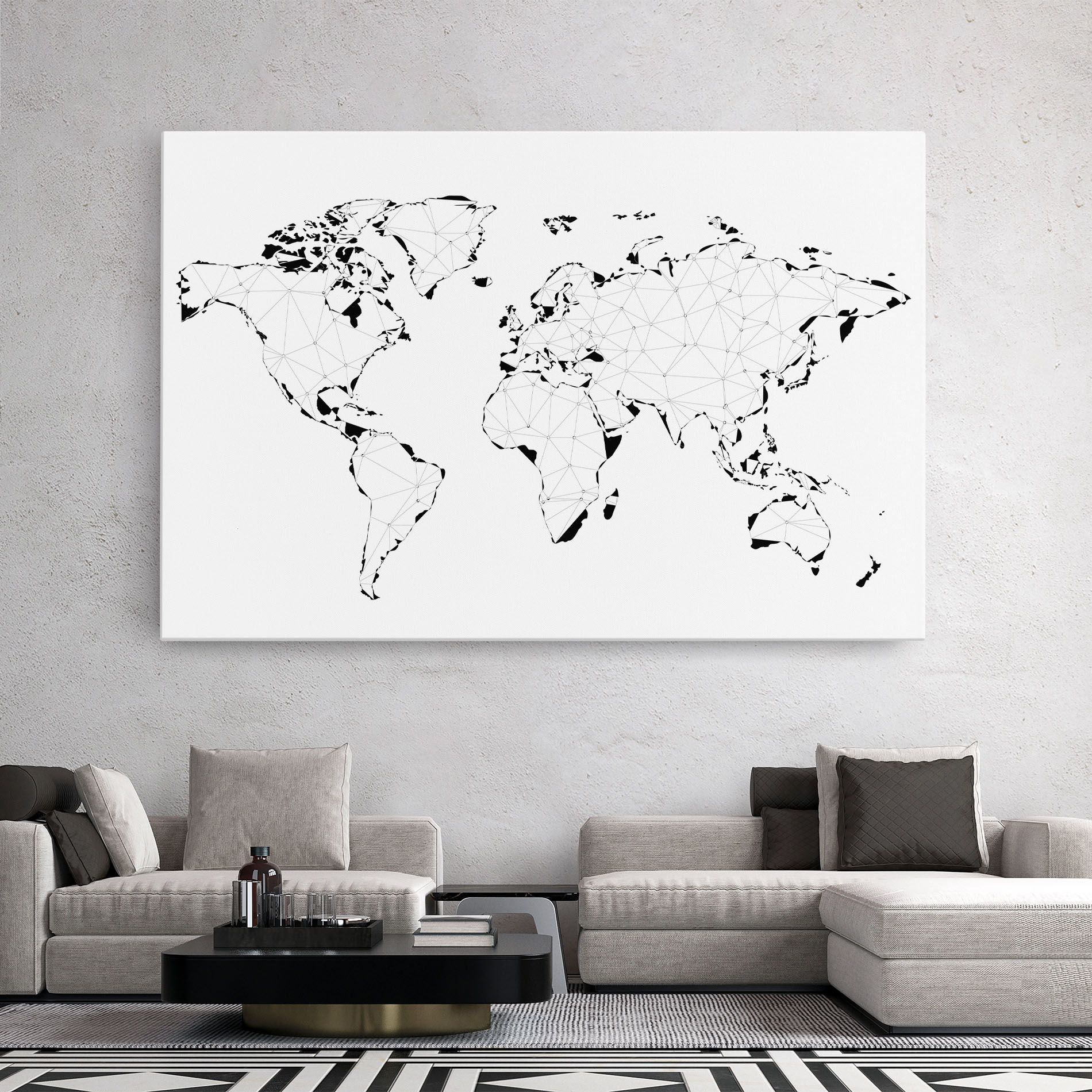 Black Line Map mockup 2
