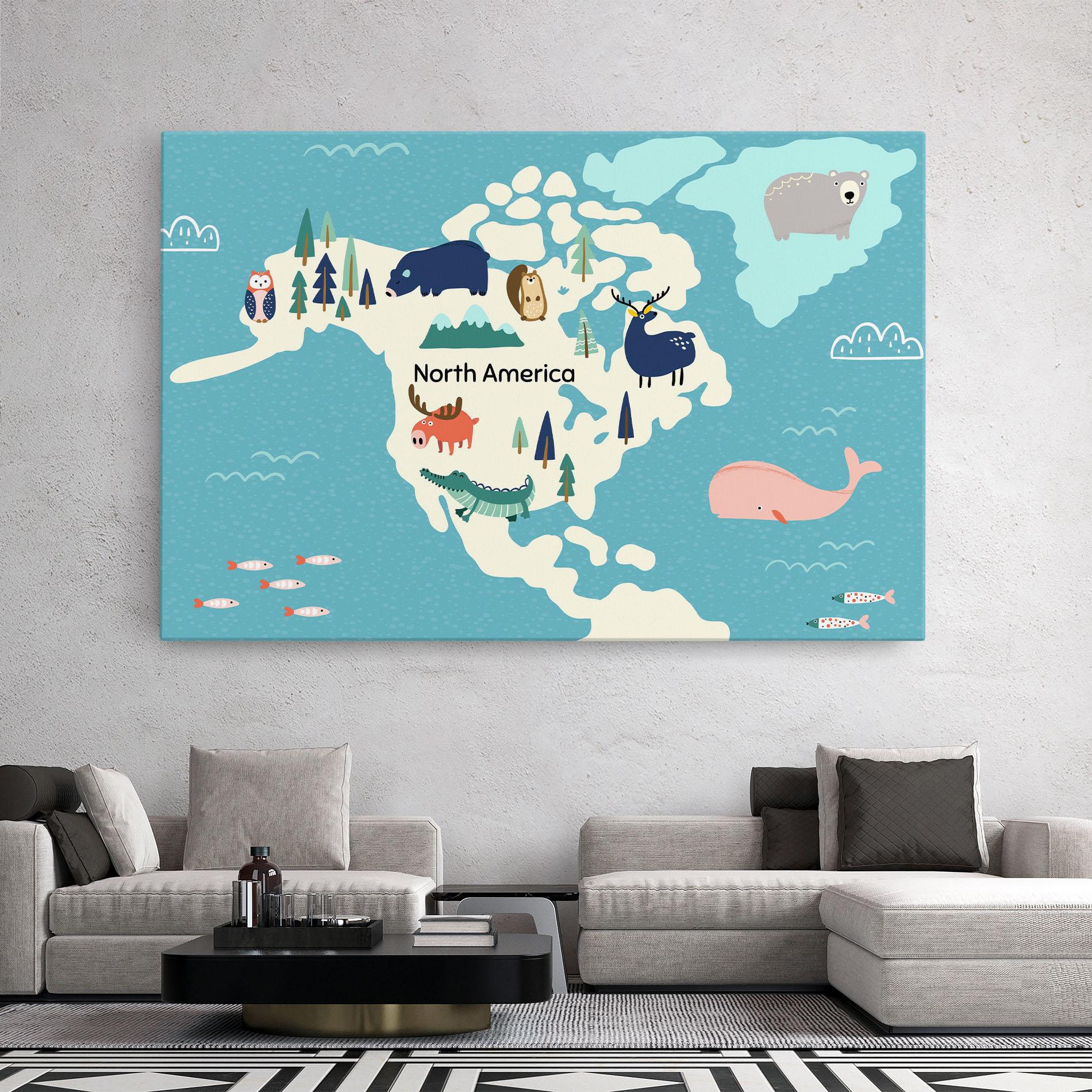 Vászonkép North America mockup 2