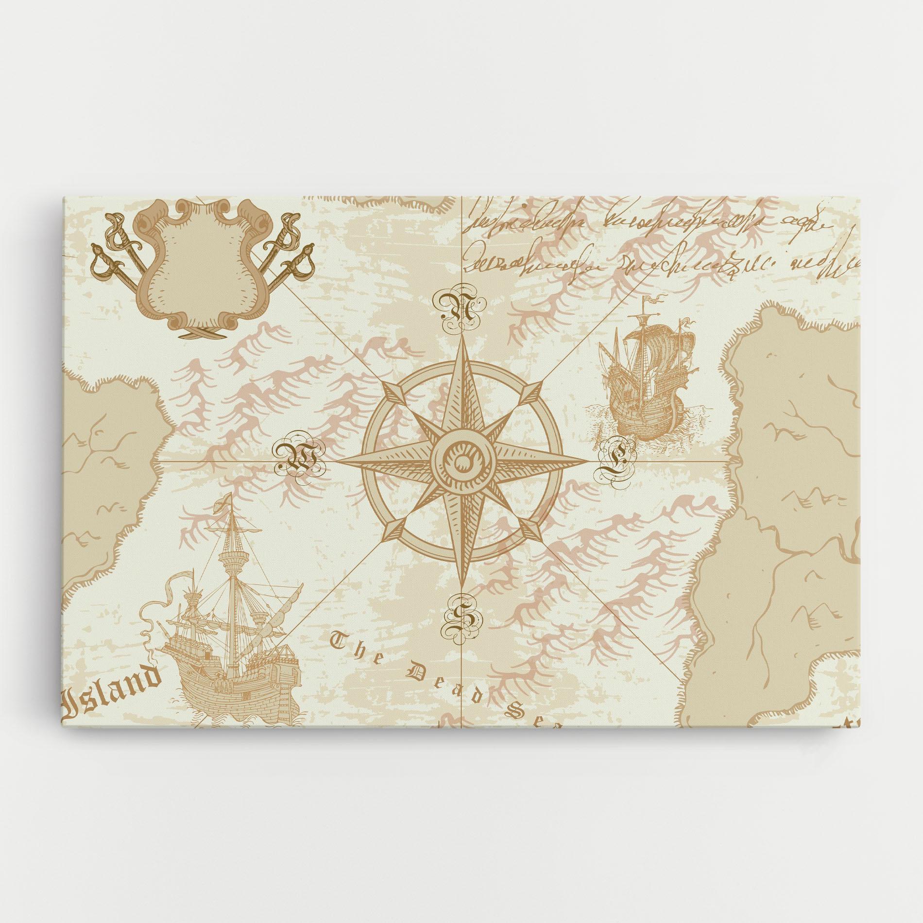 Vászonkép Cream Compass mockup 0