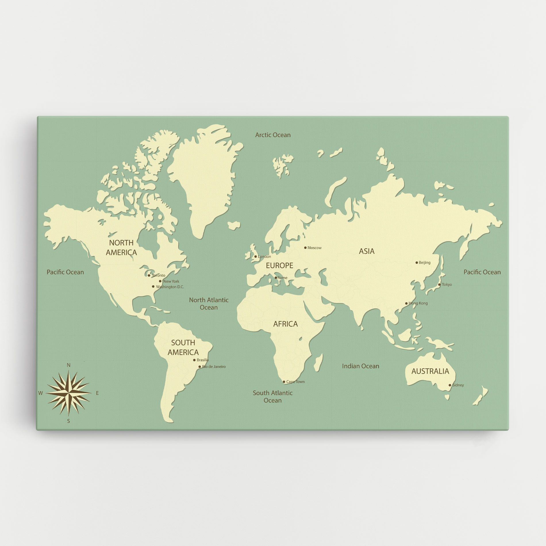 Green Cream Map mockup 0