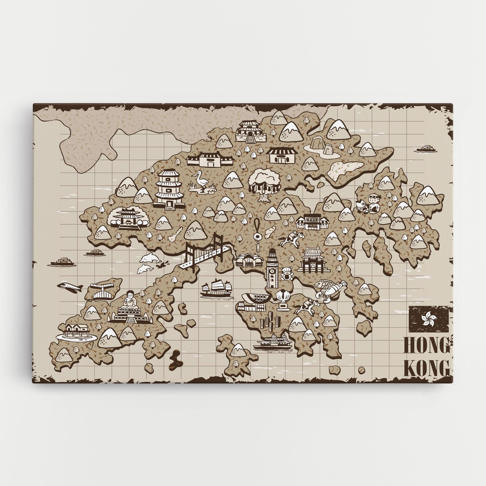 Vászonkép Hong Kong mockup 0