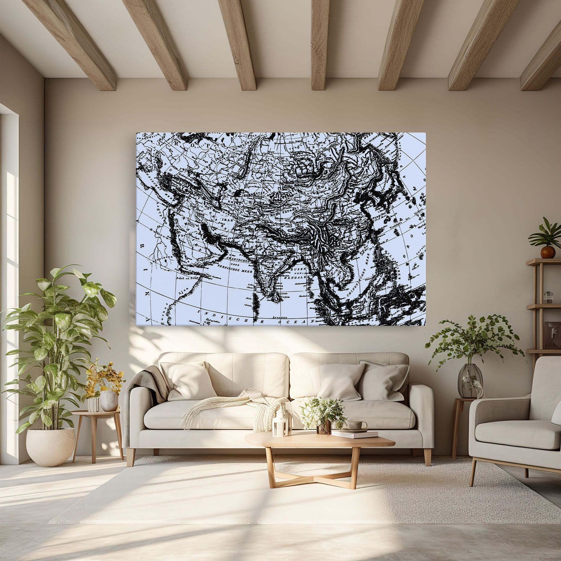 Blue Old Map mockup 6