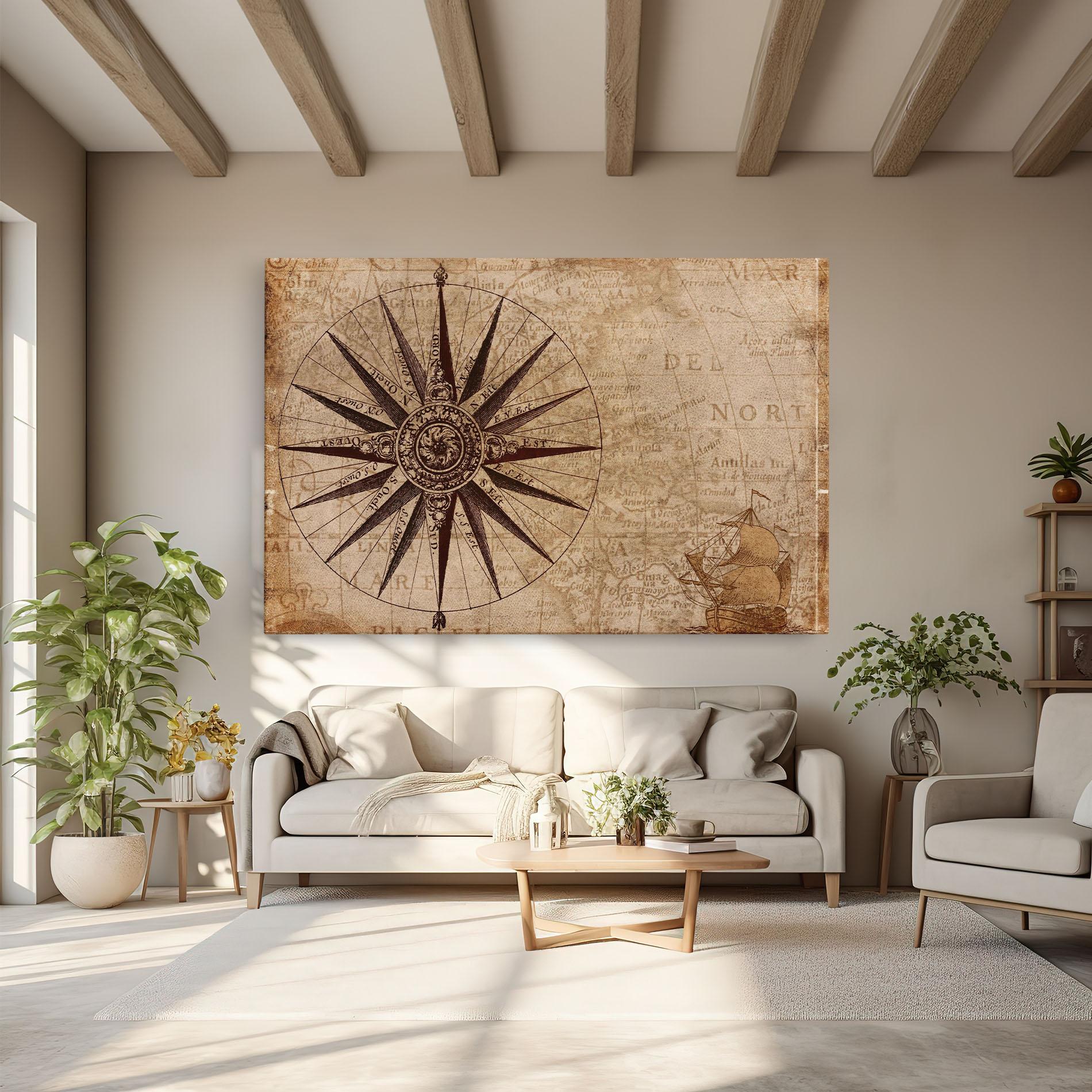 Vászonkép Vintage Map mockup 6
