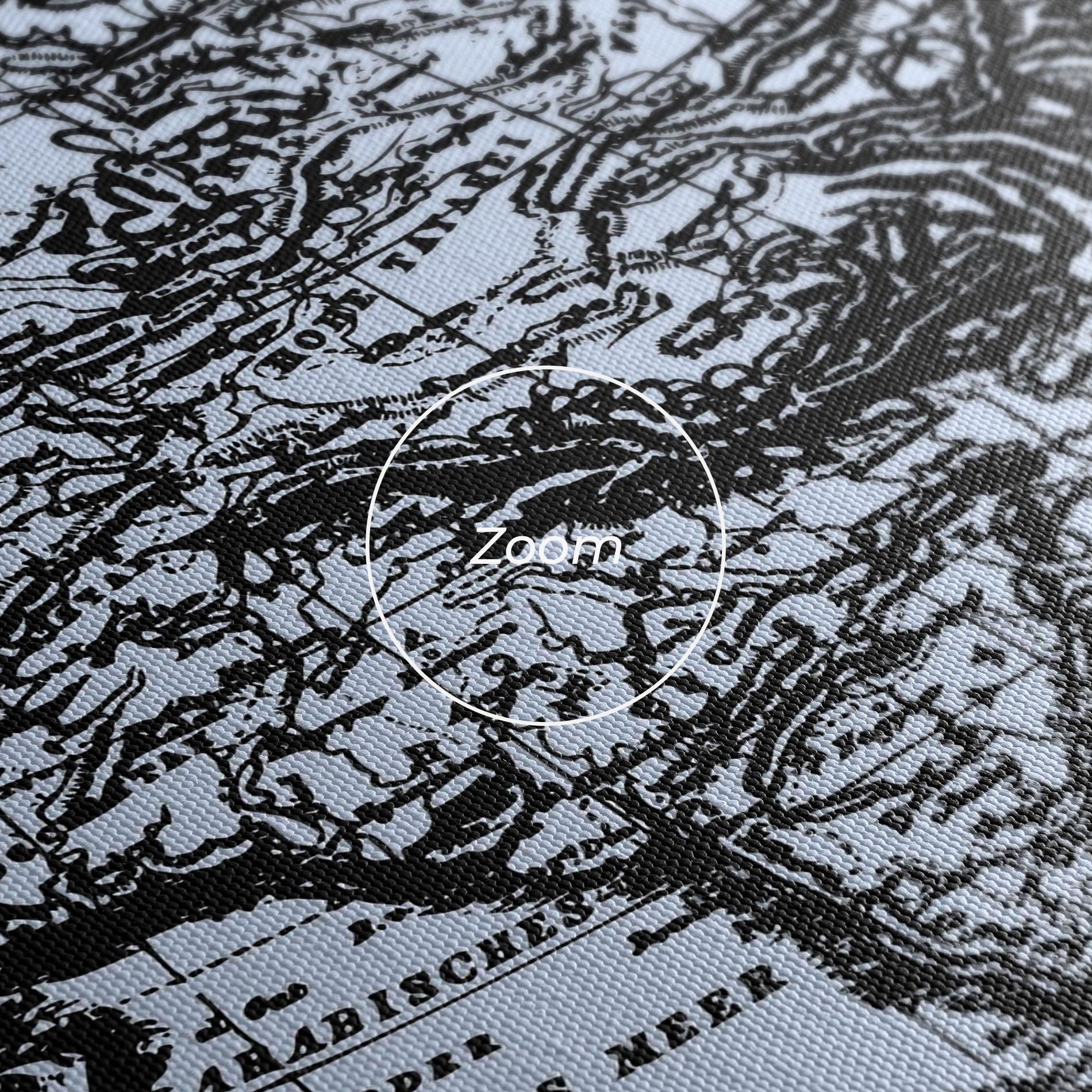 Vászonkép Blue Old Map mockup 3