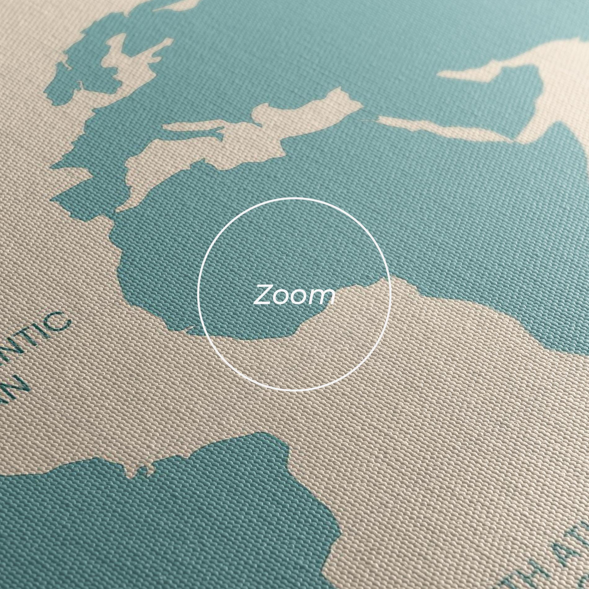 Vászonkép Cream Blue Map mockup 3