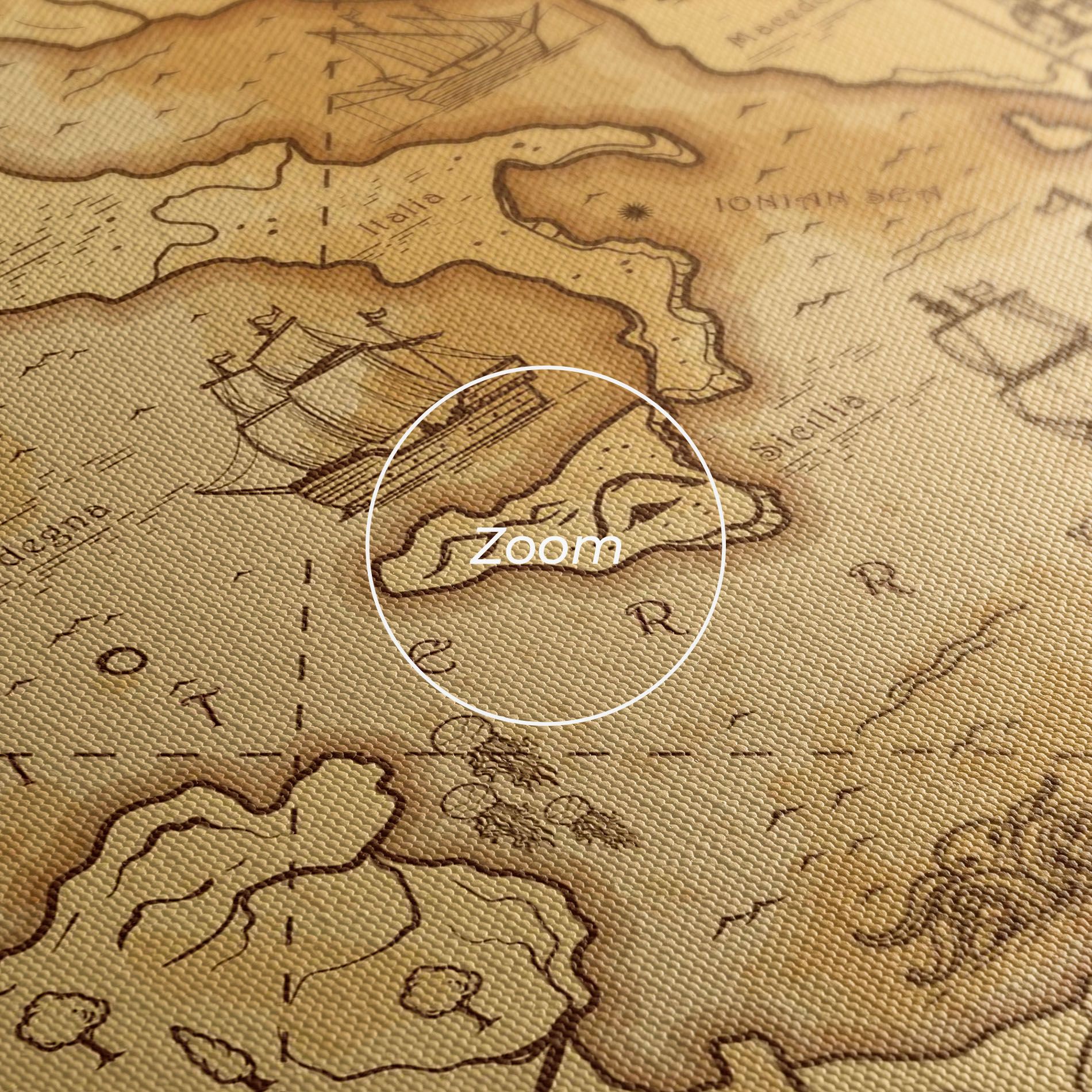 Cream Brown Map mockup 3